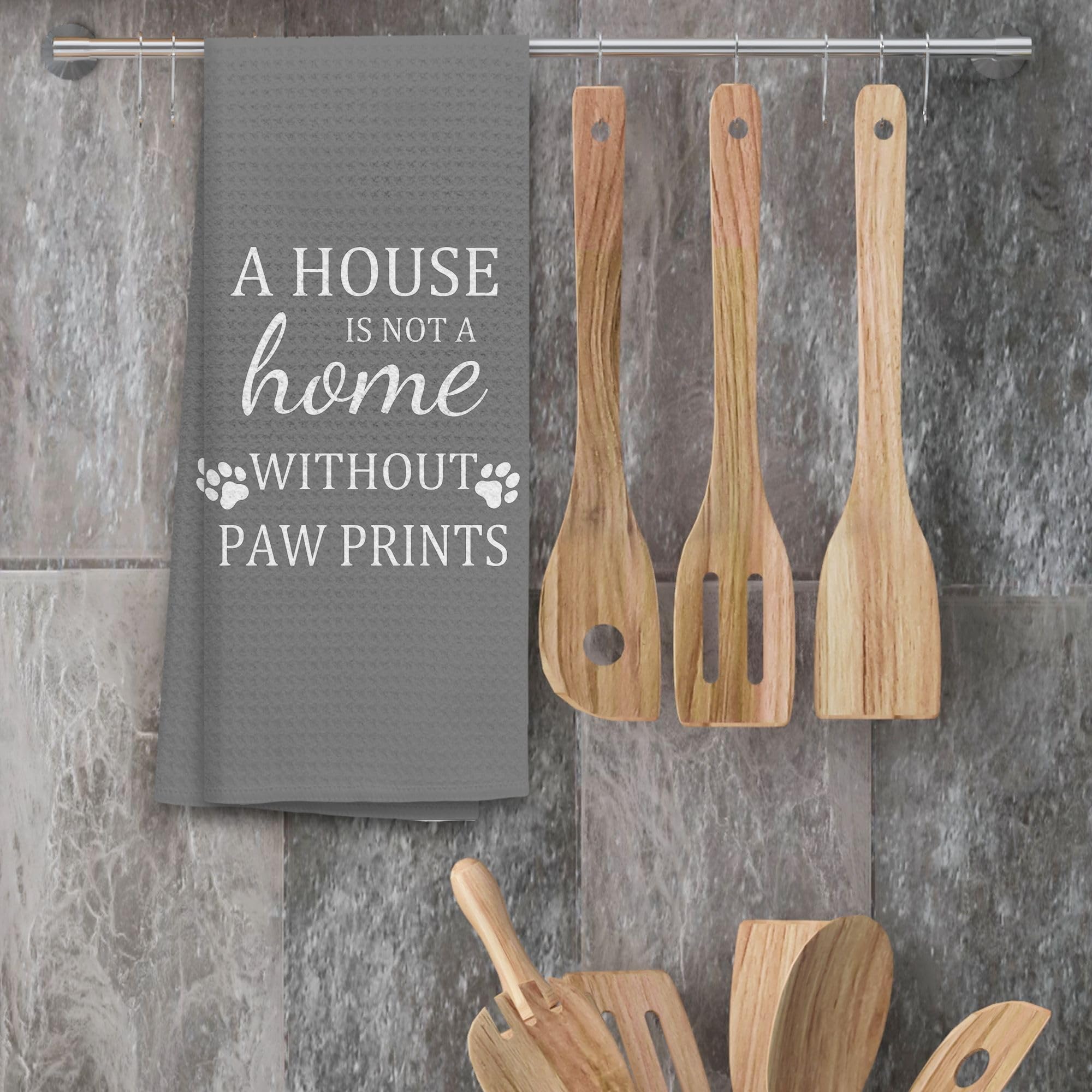 TNUW Dog Kitchen Towels, 16 24 , Soft & Absorbent Kitchen Tea Towels, Dog Lovers Gifts (Grey 1)