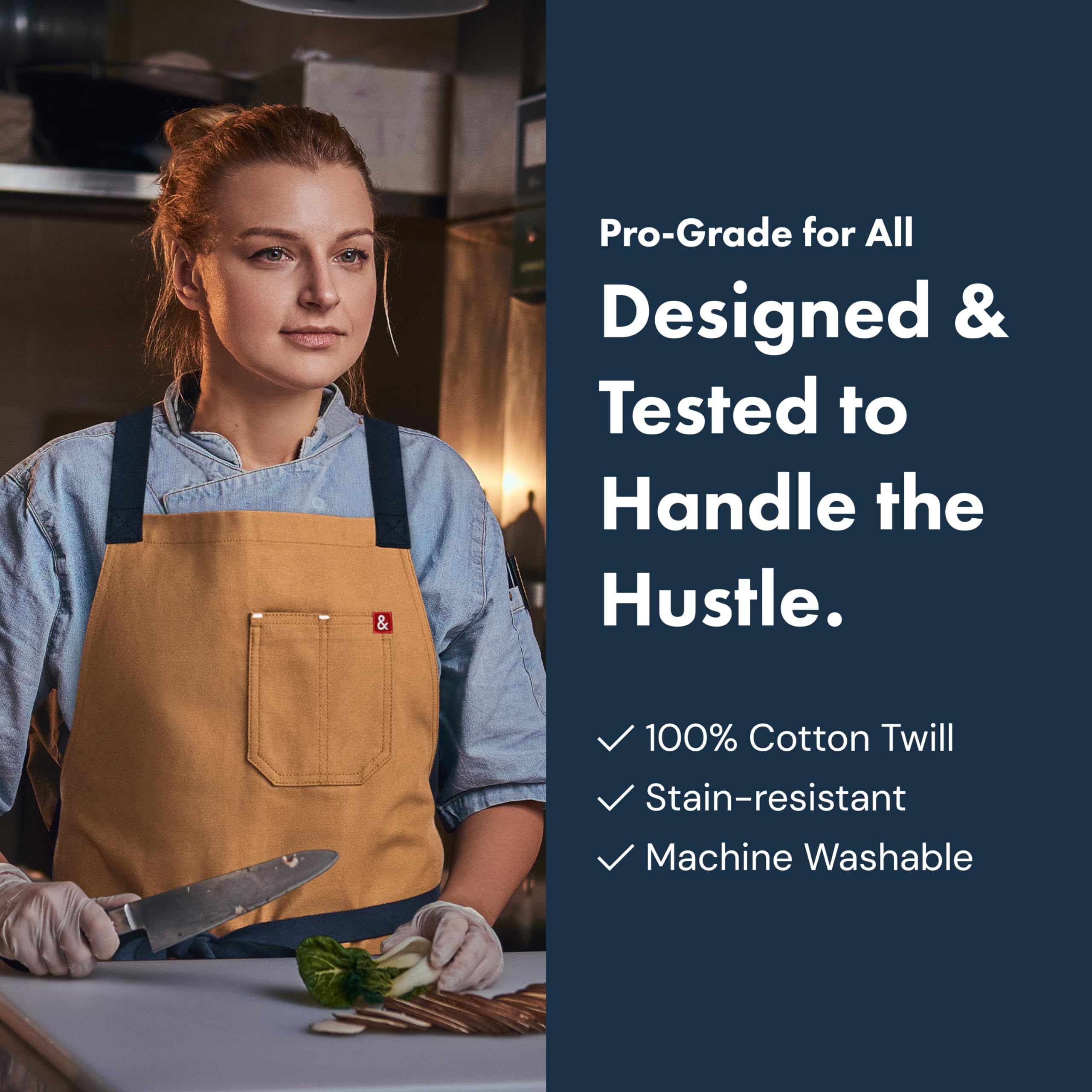 Hedley & Bennett Crossback Apron - Professional Chef'S Apron - Cross Back Mens Apron - Mens Cooking Apron - Kitchen Apron - Chef