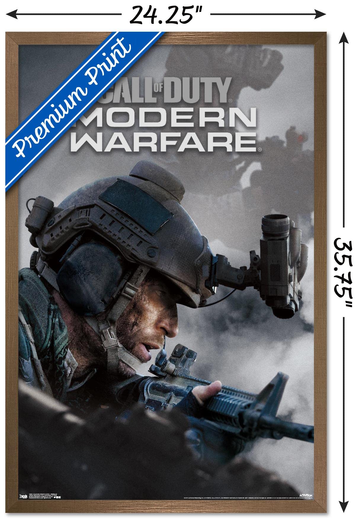 Trends International Call Of Duty: Modern Warfare - Multiplayer Wall Poster, 22.375'' X 34'', Bronze Framed Version
