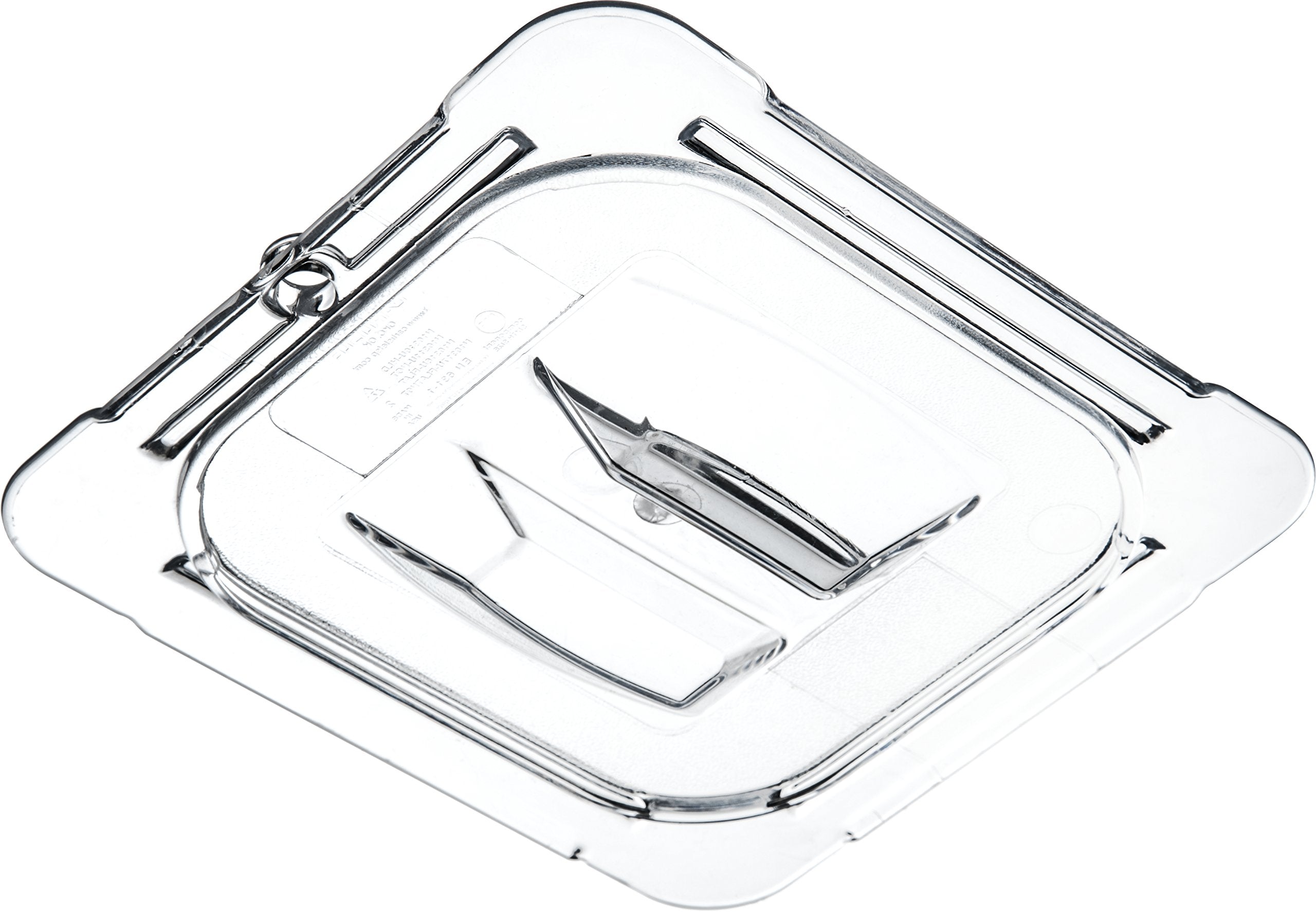 Carlisle Foodservice Products 10310U07 Storplus Sixth Size Polycarbonate Universal Handled Food Pan Lid, Clear (Pack Of 6)