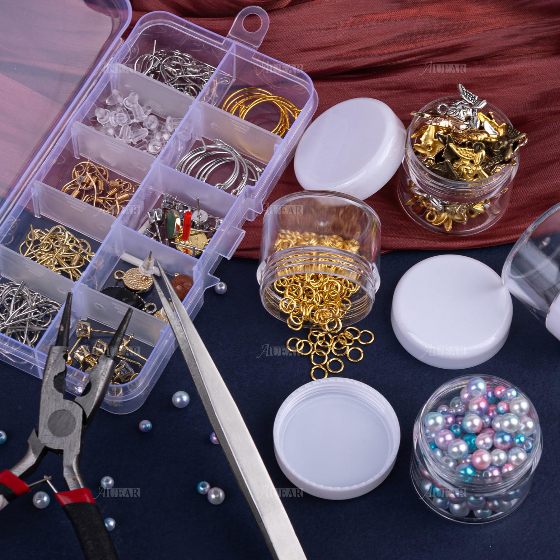 Auear, 20 Pack 20G Plastic Pot Jars Round Leak Proof Cosmetic Container With White Lids