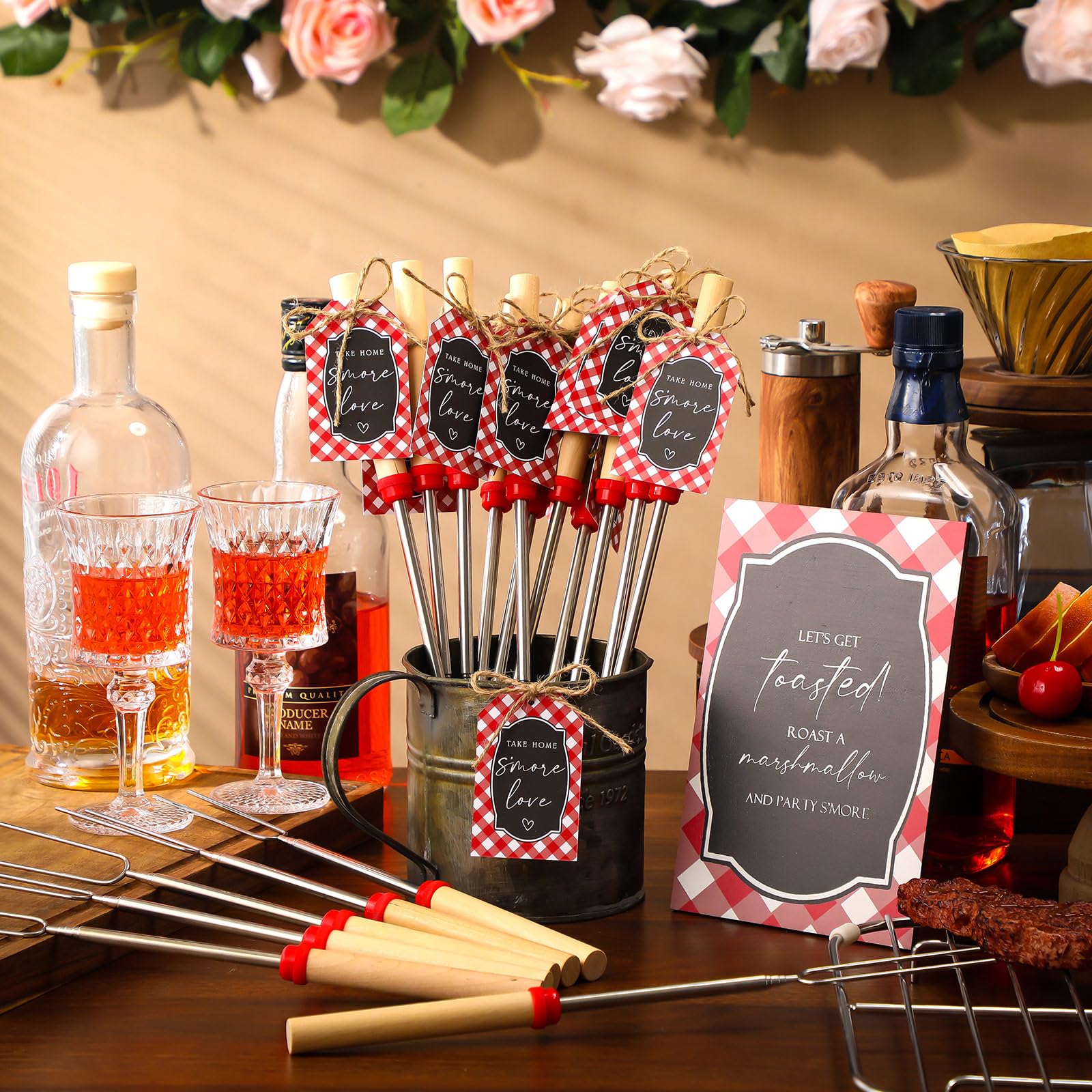 Tioncy 24 Sets S mores Party Favors for Guests I Do BBQ Wedding Favors Include S mores Sticks Fire Pit Barbecue Skewers Table Si