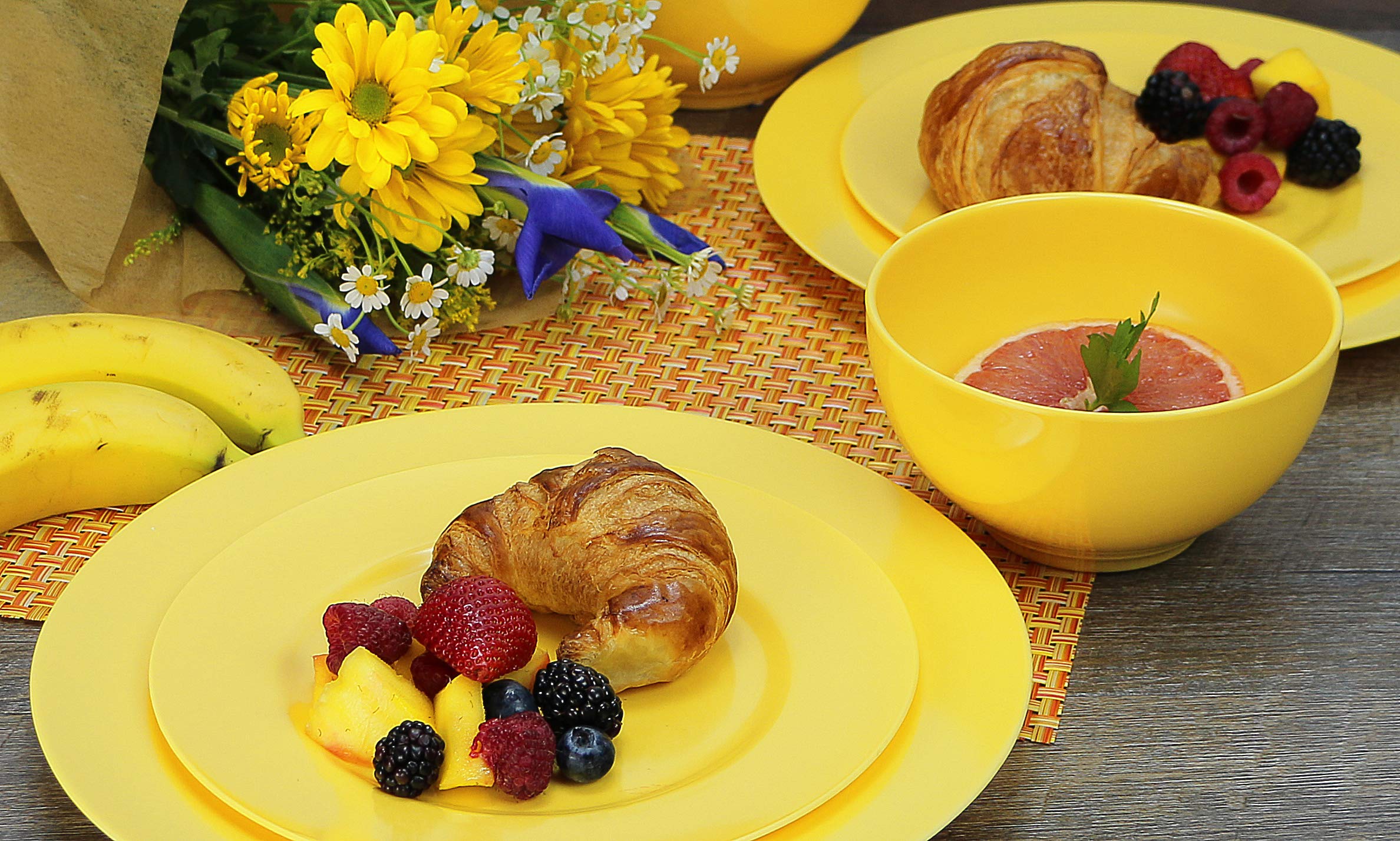 Calypso Basics By Reston Lloyd Melamine Bowl, Set Of 6, Lemon Yellow
