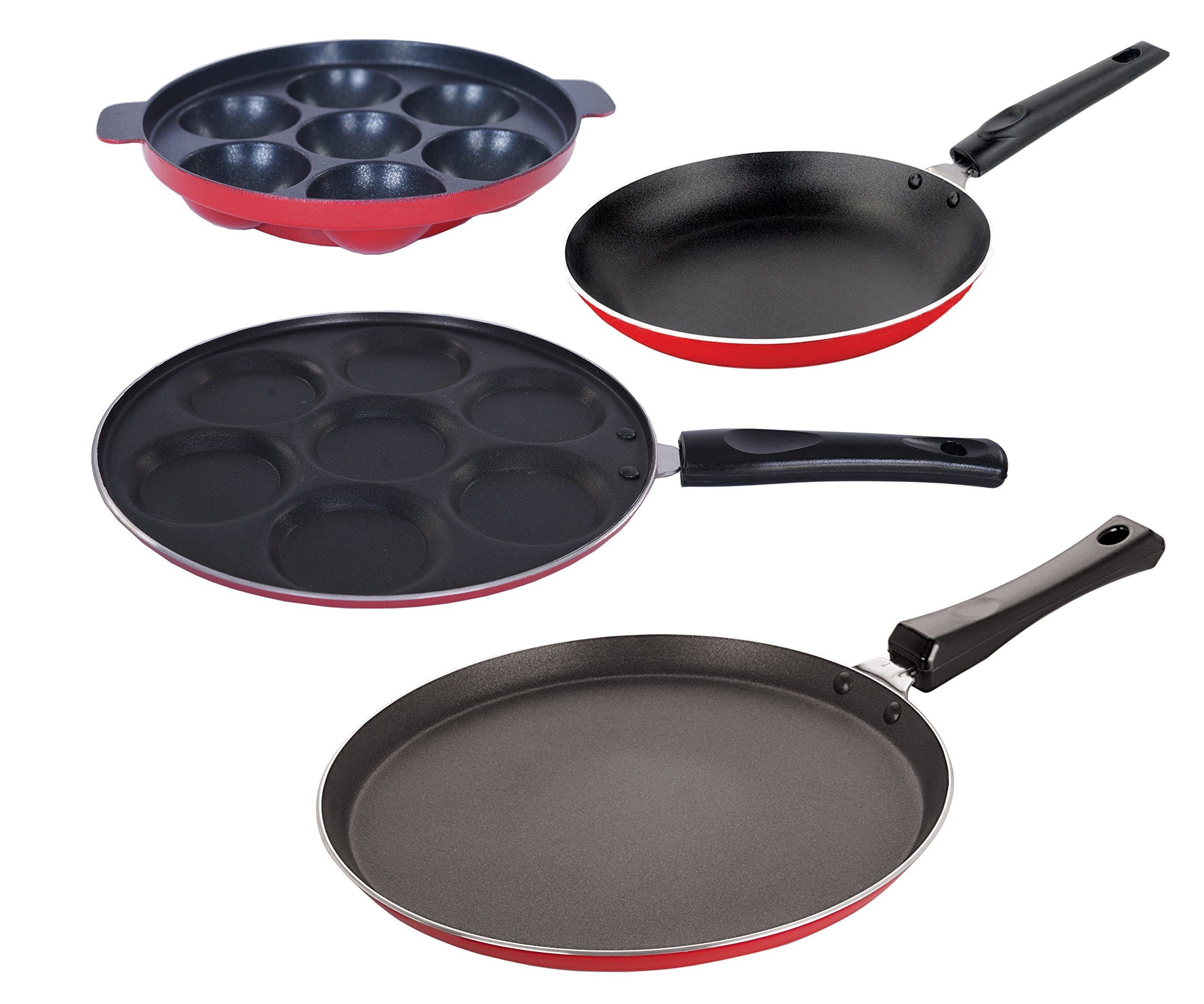Nirlon Gas Compatible NonStick Cookware Combo Essential Set 4 Piece, Ft13_Up(7)_Tp_Ap(7)