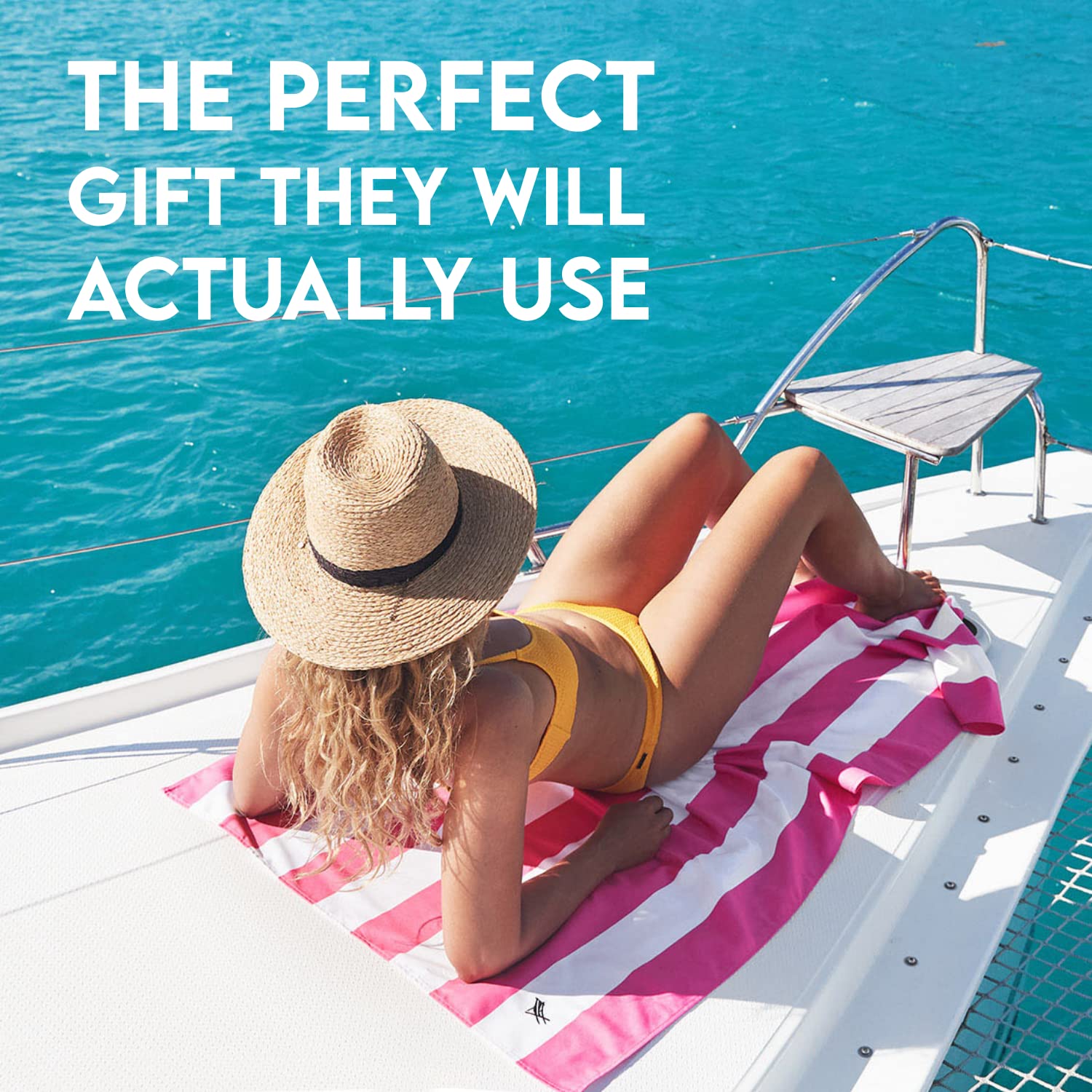 Dock & Bay Beach Towel - Quick Dry  Sand Free - compact  Lightweight - 100% Recycled - Includes Bag - cabana - Phi Phi Pink - Large (160x90cm  63x35)