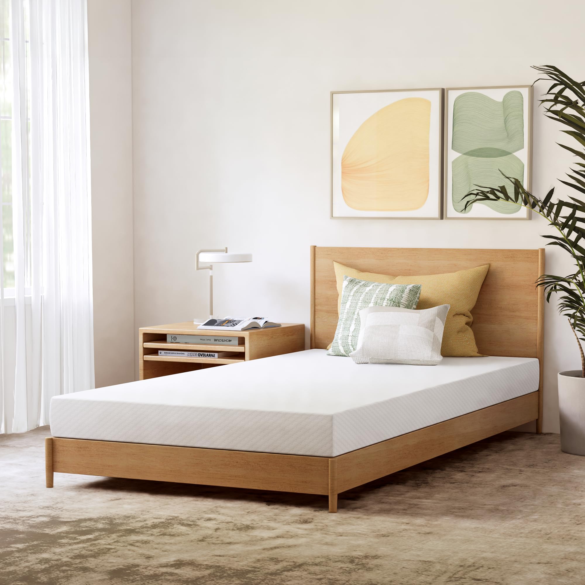 Gaeste 5 Inch Twin Cooling Gel Memory Foam Mattress Medium Firm Pressure Relief Certipur-Us Certified Mattress In A Box Comforta