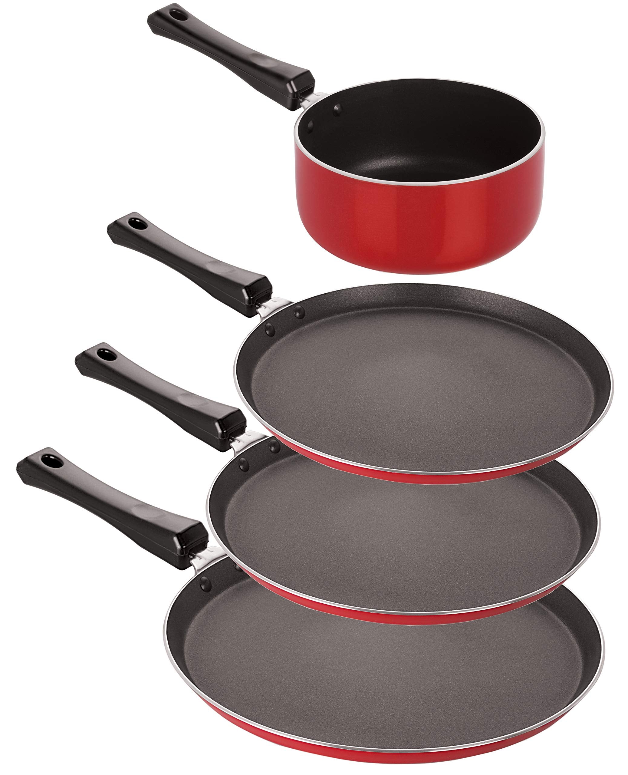 Nirlon NonStick Aluminium Chemical Free Odor Proof Cookware Item Set With Bakelite Handle