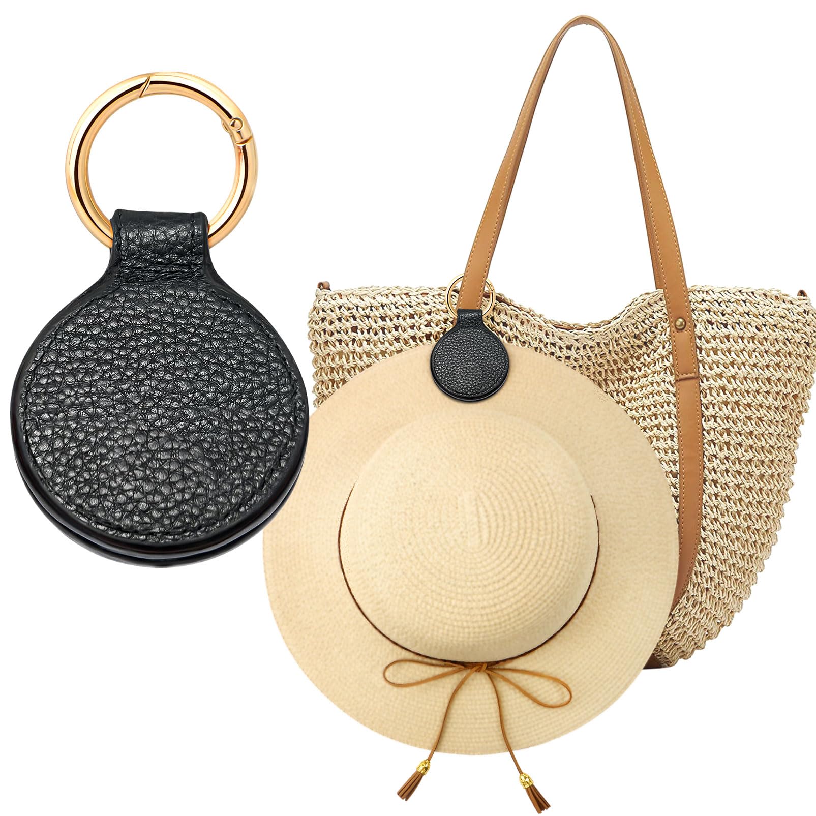 Niveaya Hat Clip For Travel - Magnetic Hat Clip Storage, Travel Hat Hooks, Vacation Beach Cruise Essentials Accessory Black