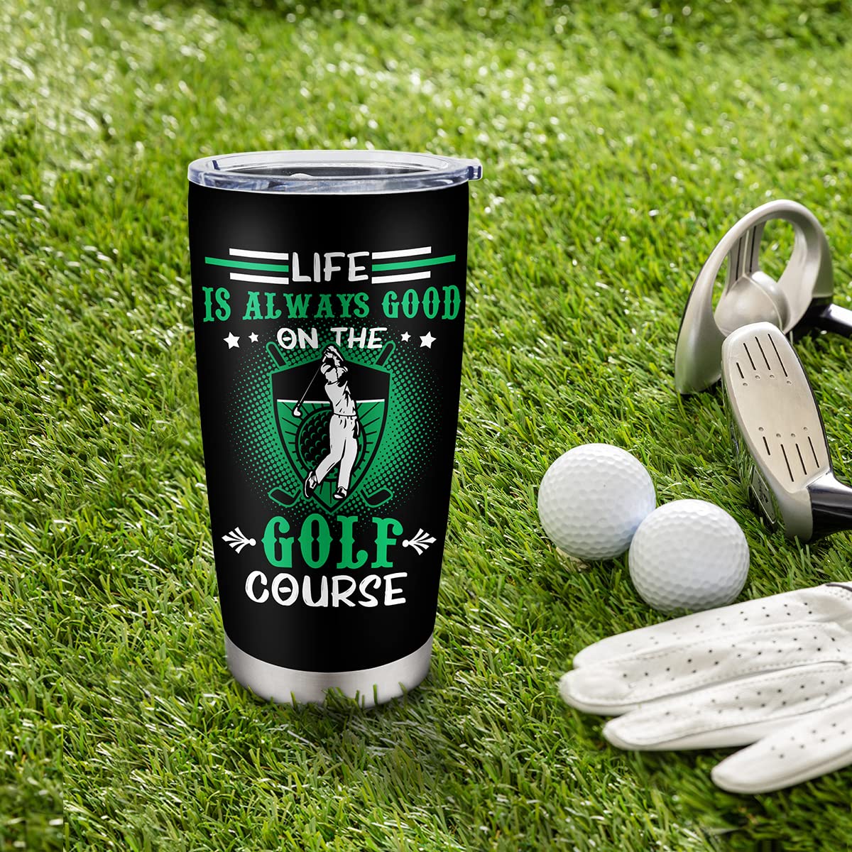 Jevuta Golf Gifts For Men & Women, Fathers Day Golfing gift, 20oz Stainless Steel Tumbler for Dad, Birthday Present For Golf Lov