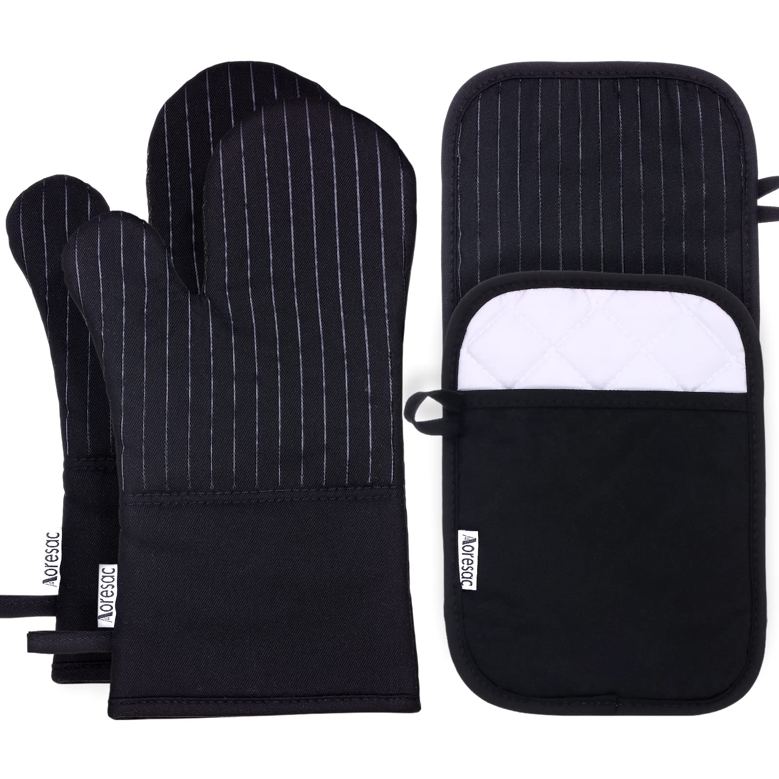 Aoresac Oven Mitts And Pot Holders Set, 500