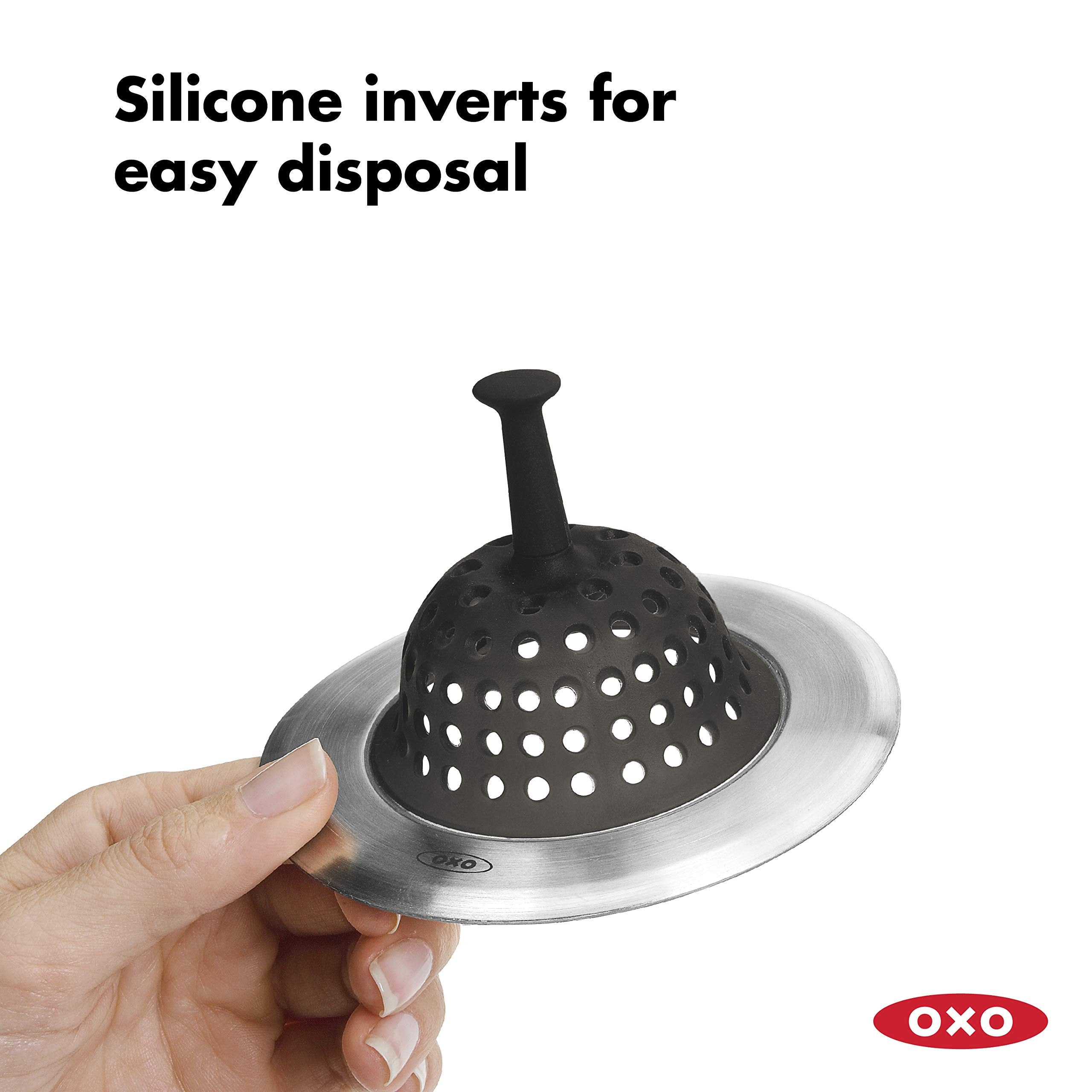 Oxo Good Grips Silicone Sink Strainer, Black