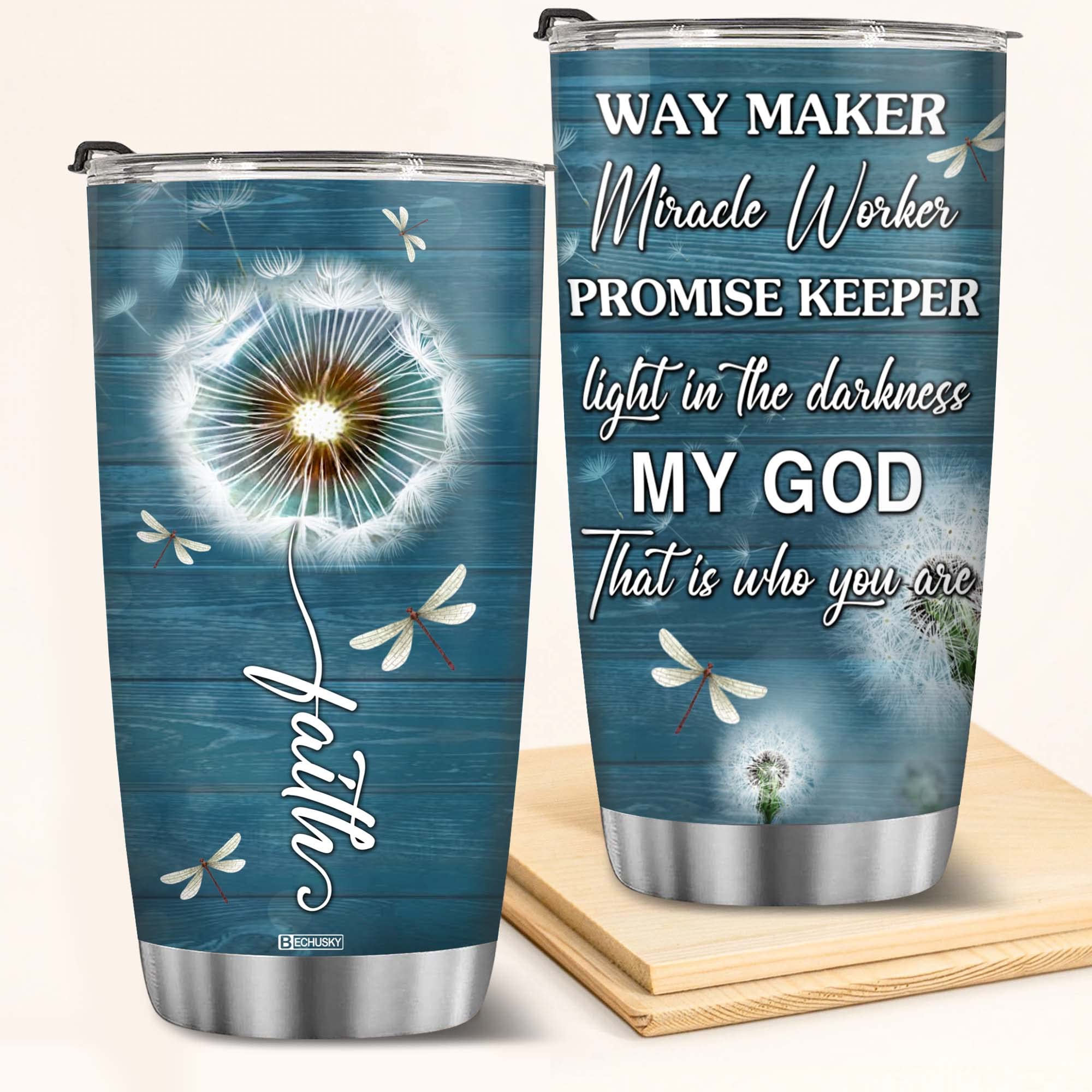 Bechusky Christian Gifts Religious Gifts For Women Faith Dragonfly Dandelion Christian Gifts For Women - Birthday Gifts For Wome