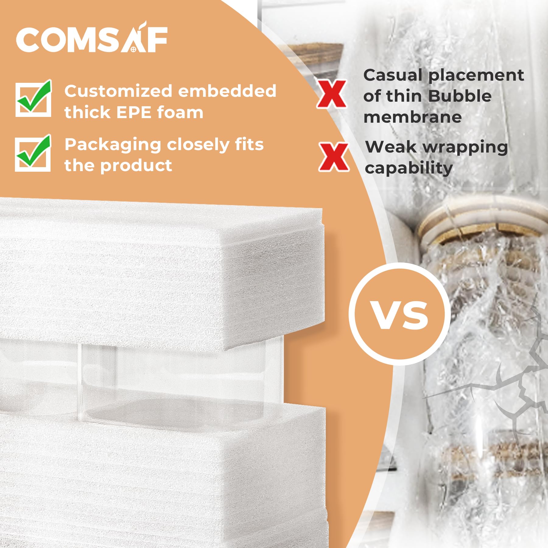 Comsaf Airtight Glass Storage Canister With Bamboo Lid (24Oz/37Oz/51Oz) Set Of 6, Clear Food Storage Container Kitchen Pantry St