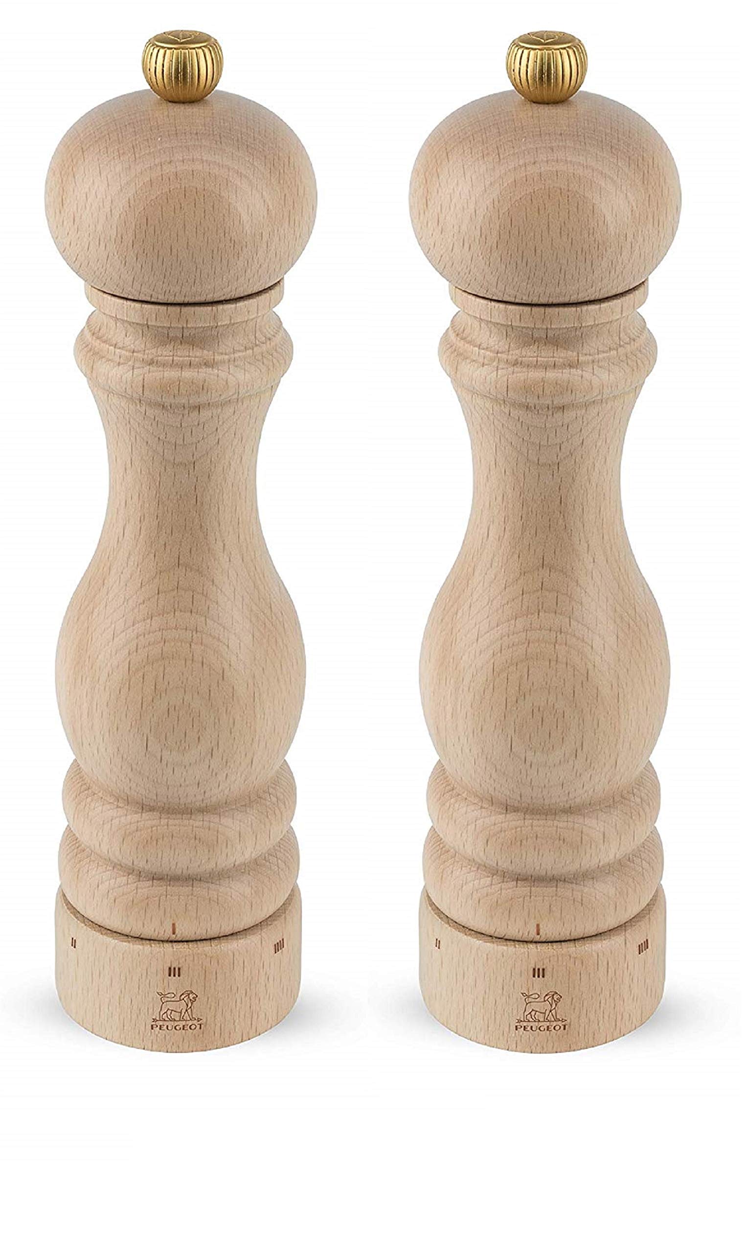Peugeot Paris U'Select 9-Inch Pepper & Salt Mill Set, Natural Beechwood