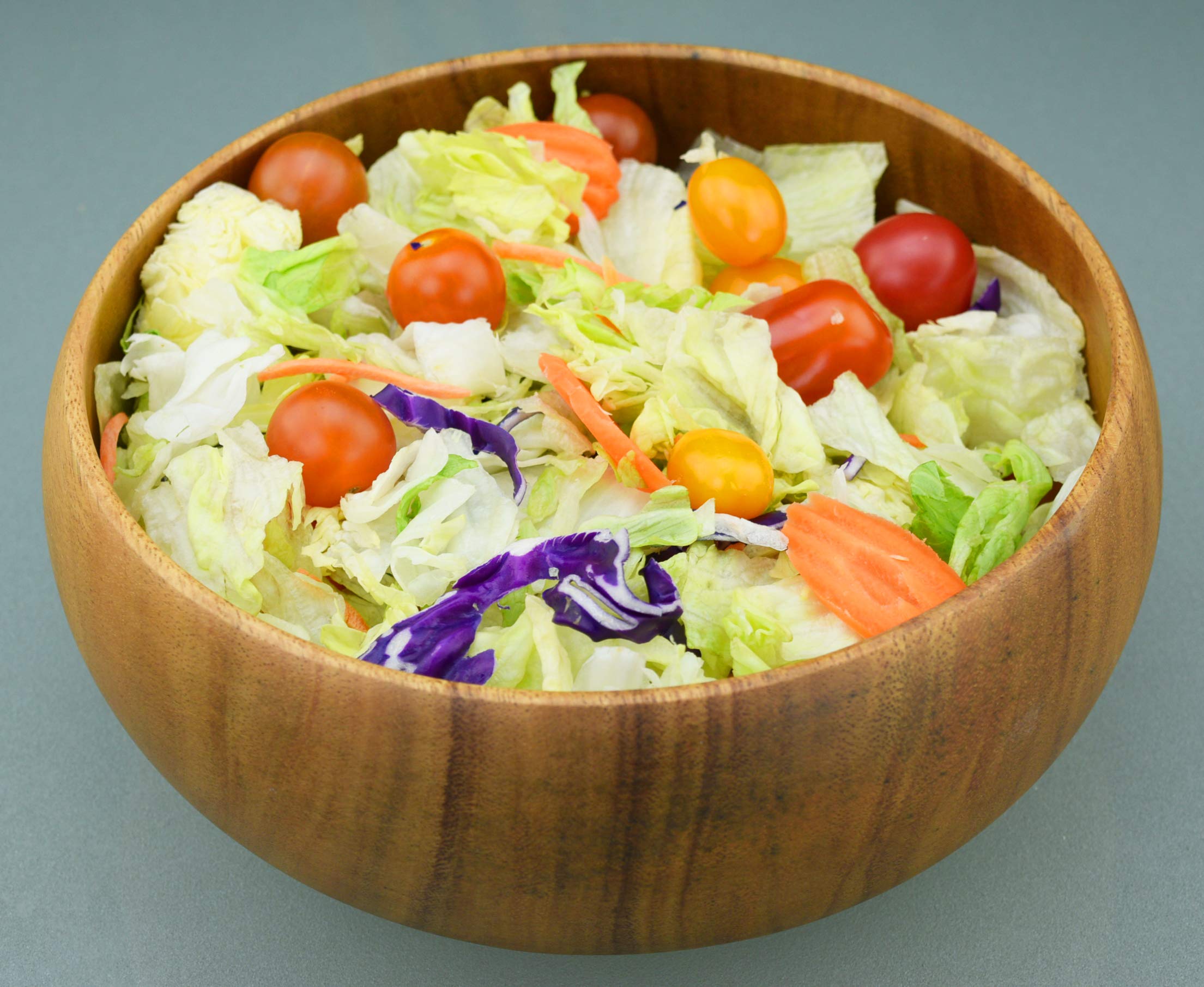 Pacific Merchants Acaciaware 10- By 3-Inch Acacia Wood Round Calabash Serving/Salad Bowl