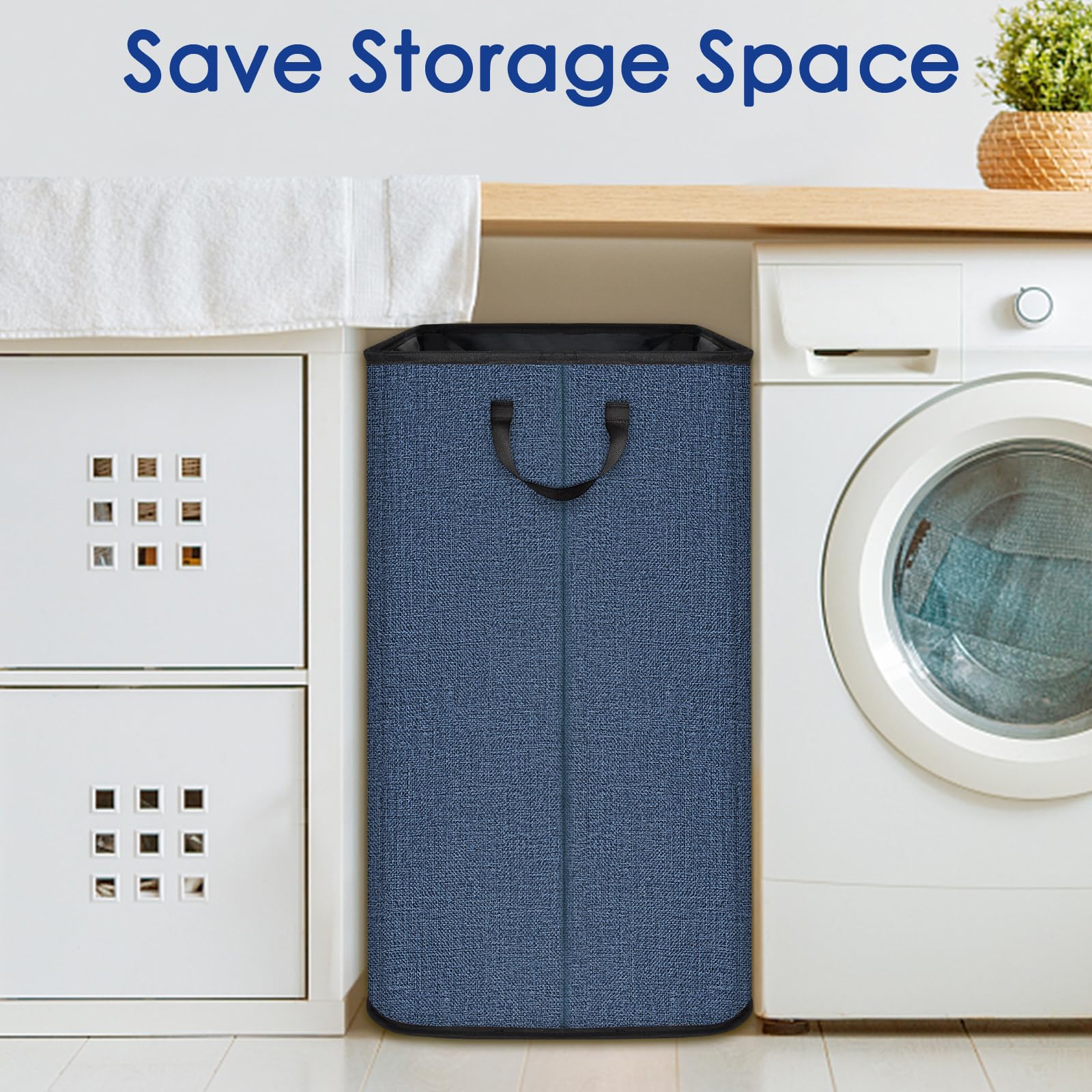 Snigjat 80 L Large Laundry Hamper, Tall Laundry Hamper With Sturdy Handles, Hampers For Laundry, Rectangular Dirty Clothes Hampe
