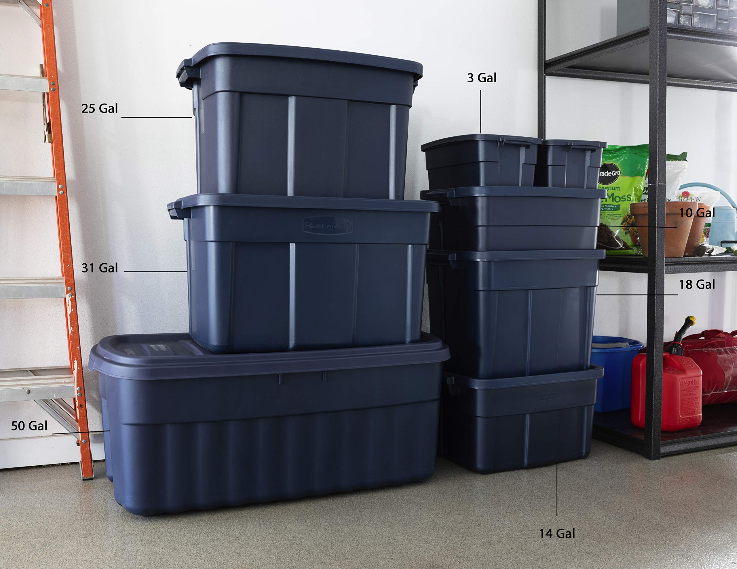 Rubbermaid 50 Gallon Roughneck? Storage Tote Durable, Reusable, Plastic Storage Bin