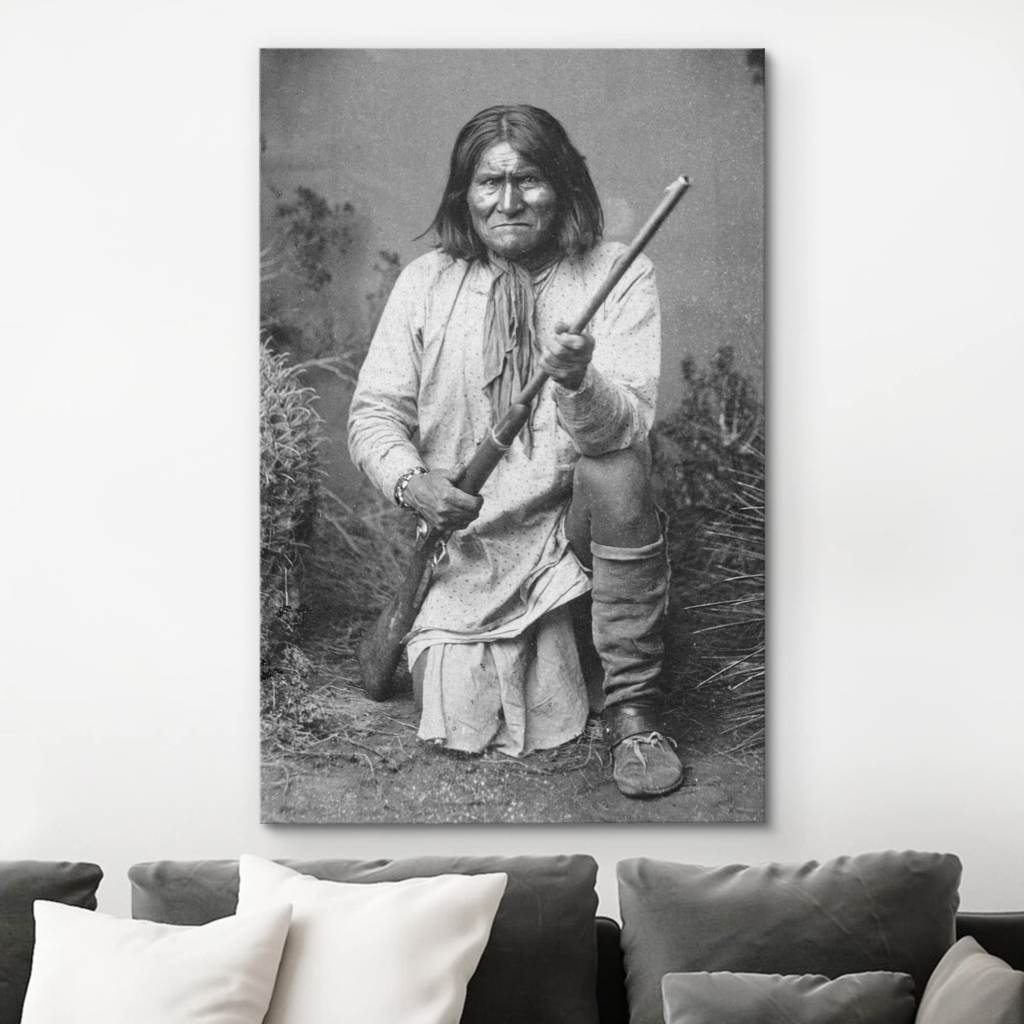 Wall26 Canvas Print Wall Art Portrait Of Goyaale Geronimo People Pop Culture Historical Realism Famous Closeup Colorful Multicol