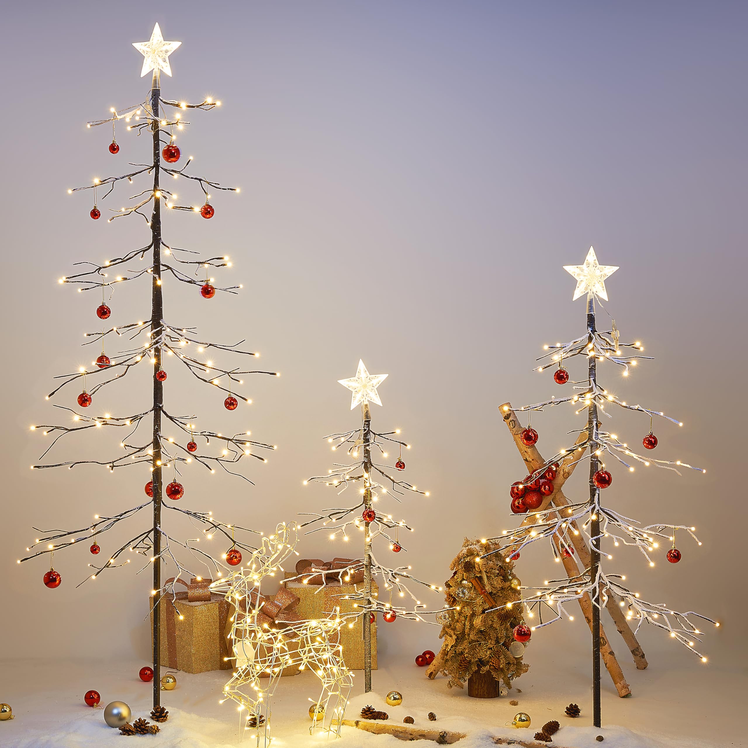 Lightshare 13FT Snowy Fir Tree, 328 LED Lights, for Indoor and Outdoor Use, Warm White, for Home Festival Party Christmas