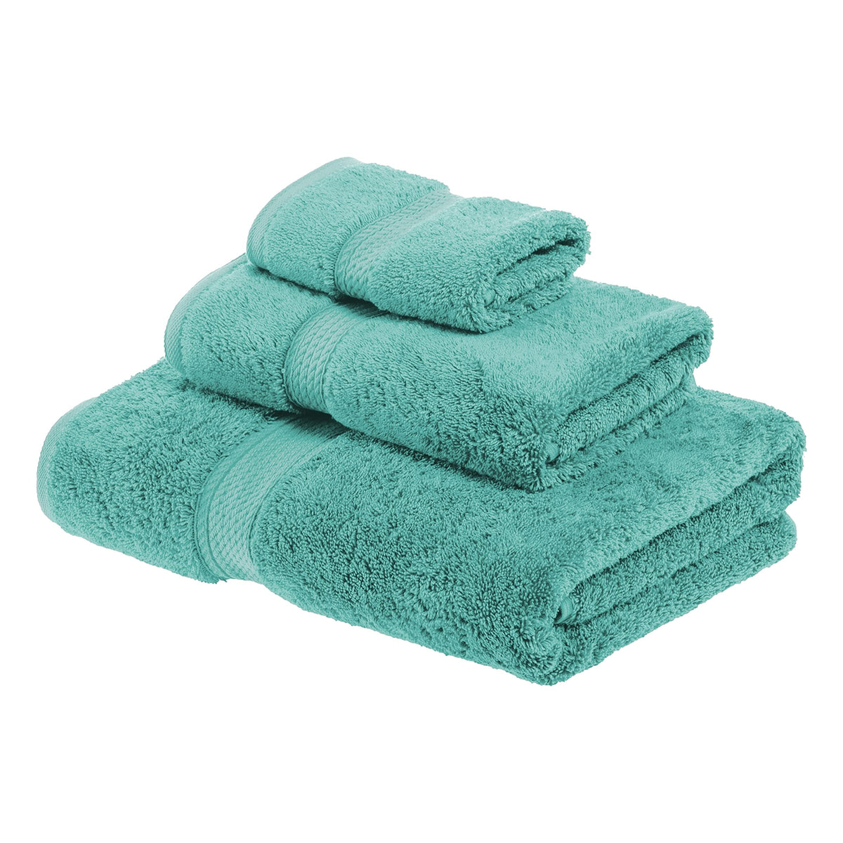 Superior Egyptian Cotton Pile 3 Piece Towel Set, Includes 1 Bath, 1 Hand, 1 Face Towel/Washcloth, Ultra Soft Luxury Towels, Thic