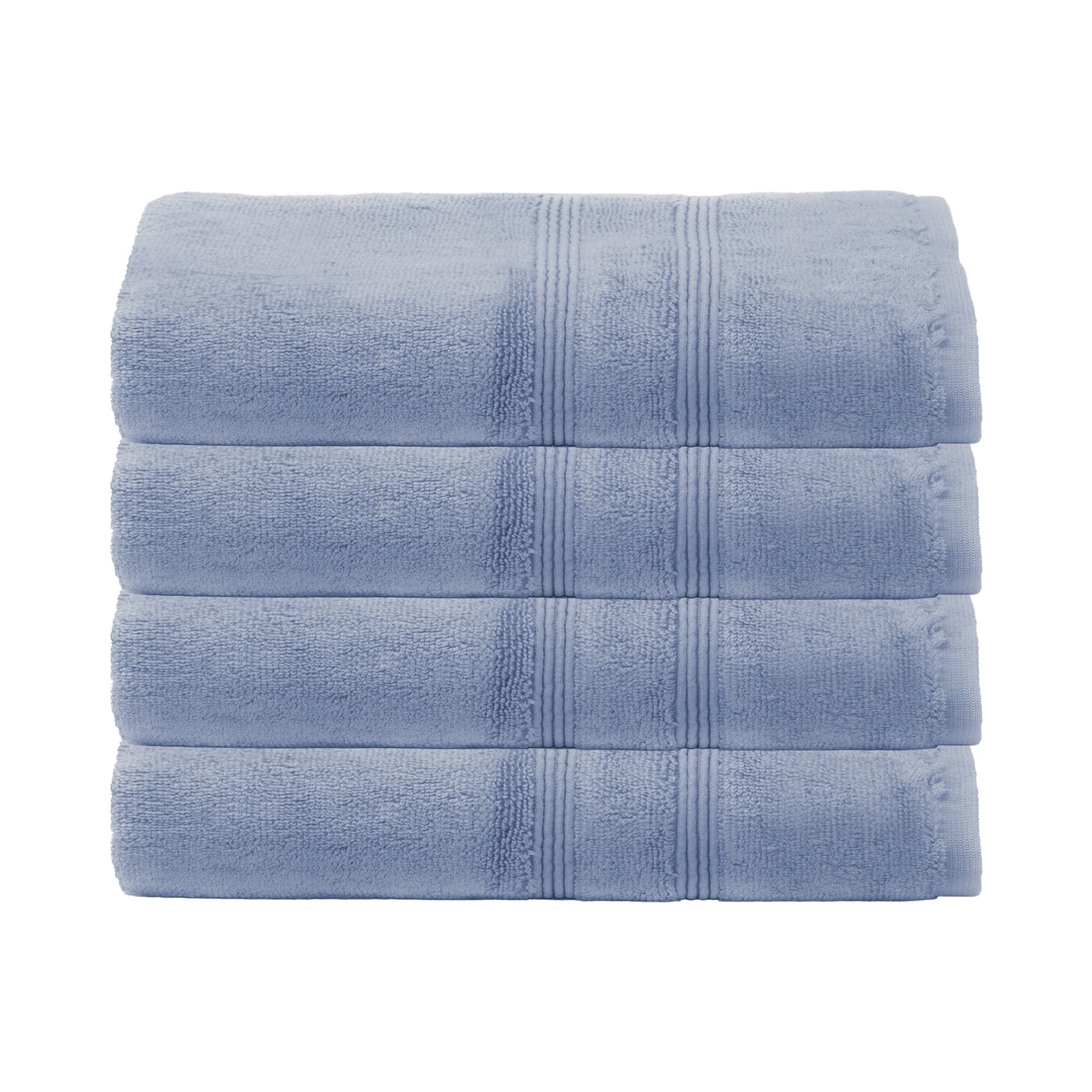 Mosobam 700 Gsm Hotel Luxury Hand Towels 16X30, Set Of 4, Allure Blue, Turkish Hand Towels, Viscose Made From Bamboo - Turkish C