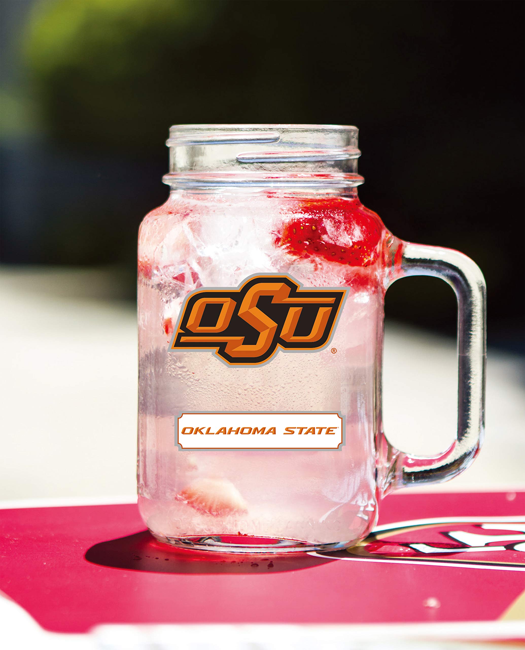Duck House Ncaa Oklahoma State Cowboys 20Oz Glass Mason Jar