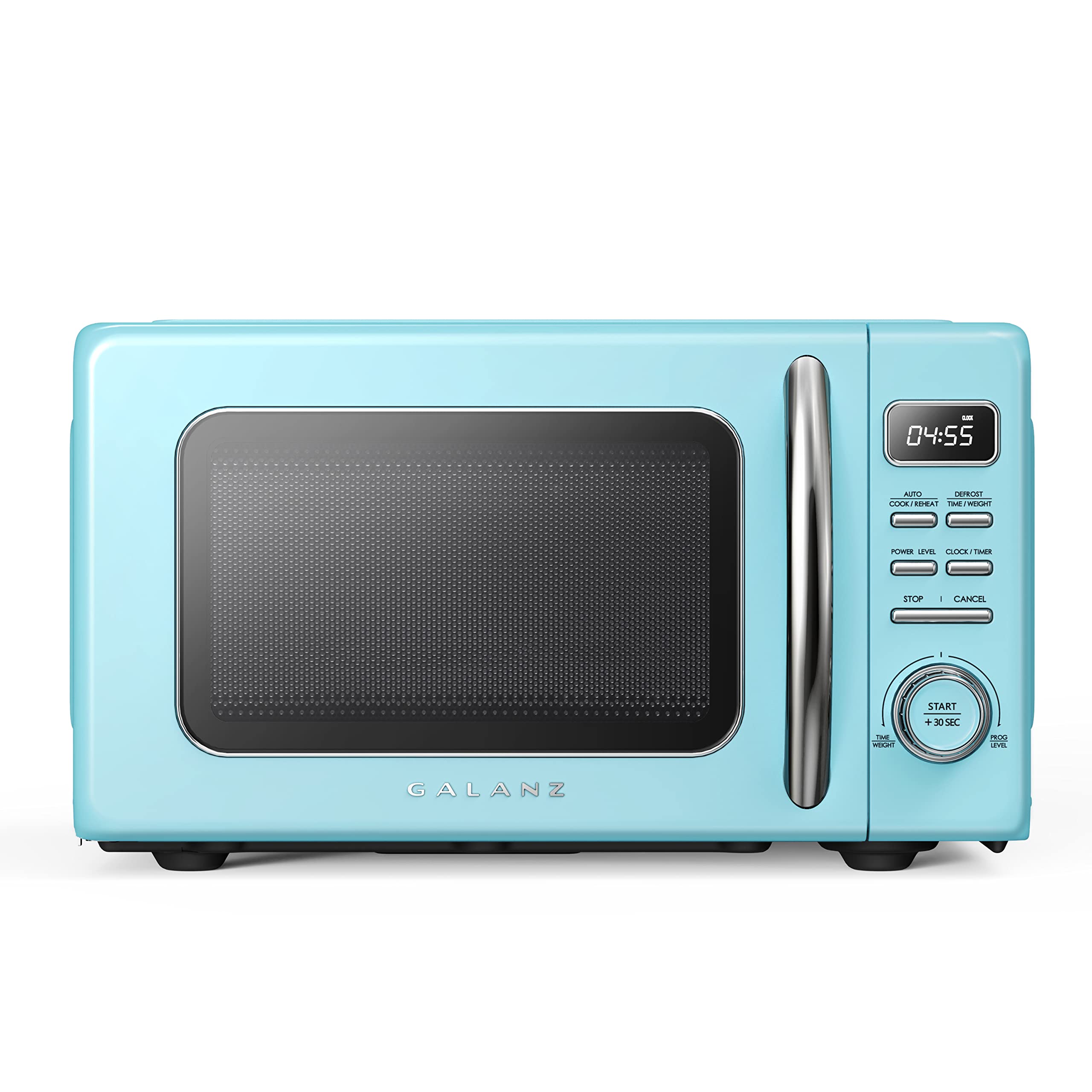 Galanz GLCMKZ09BER09 Retro Countertop Microwave Oven with Auto Cook & Reheat, Defrost, Quick Start Functions, Easy Clean with Gl