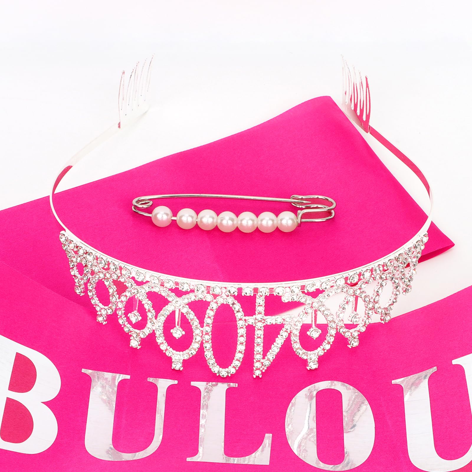 Casoty 40th Birthday Sash and Tiara, 40th Birthday Decorations for Women, 40 & FABULOUS Sash and Crown Set, Gifts for Her, Party