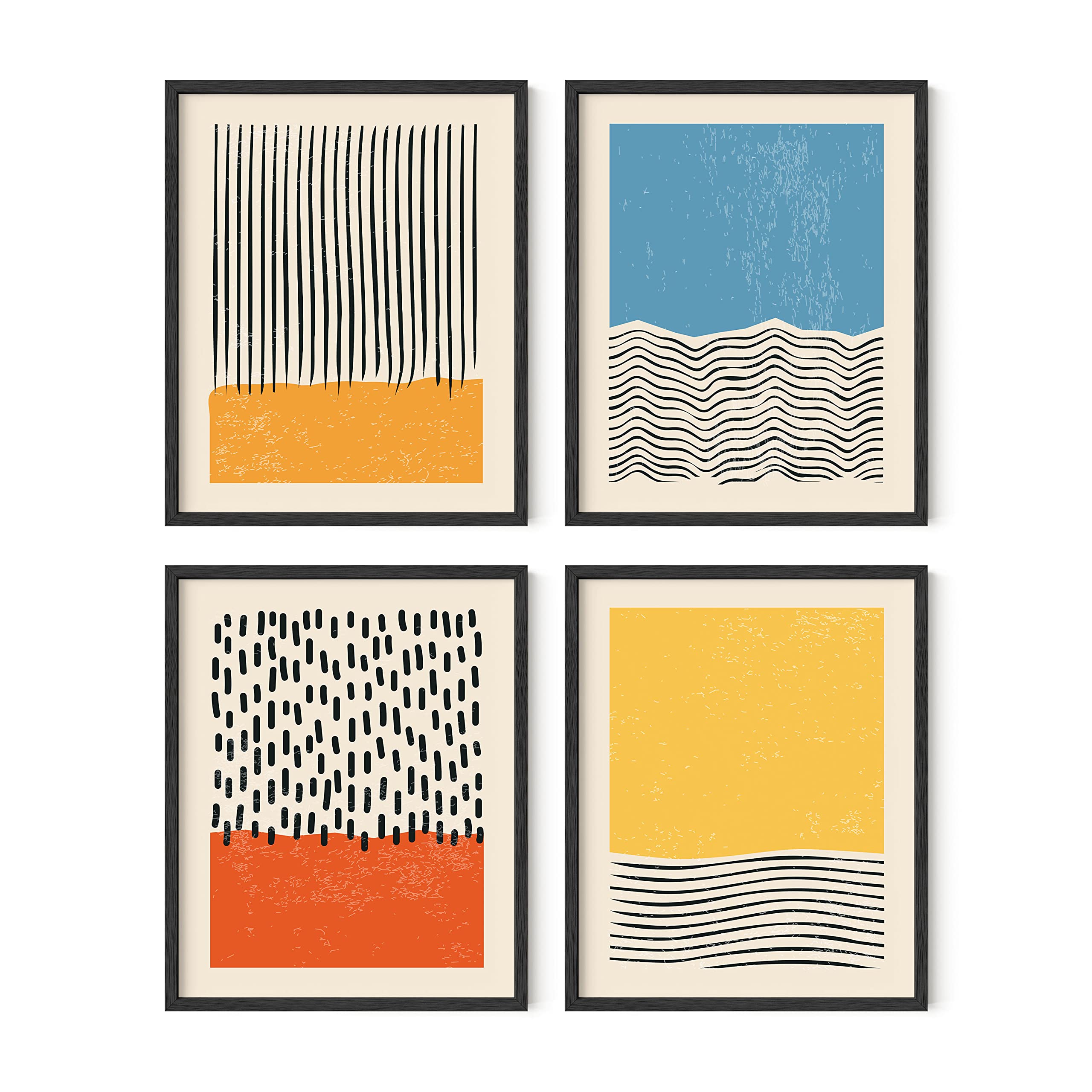 Haus And Hues Modern Abstract Wall Art Prints Set Of 4 Modern Prints Wall Art  Mid Century Modern Abstract Art Prints, Abstract