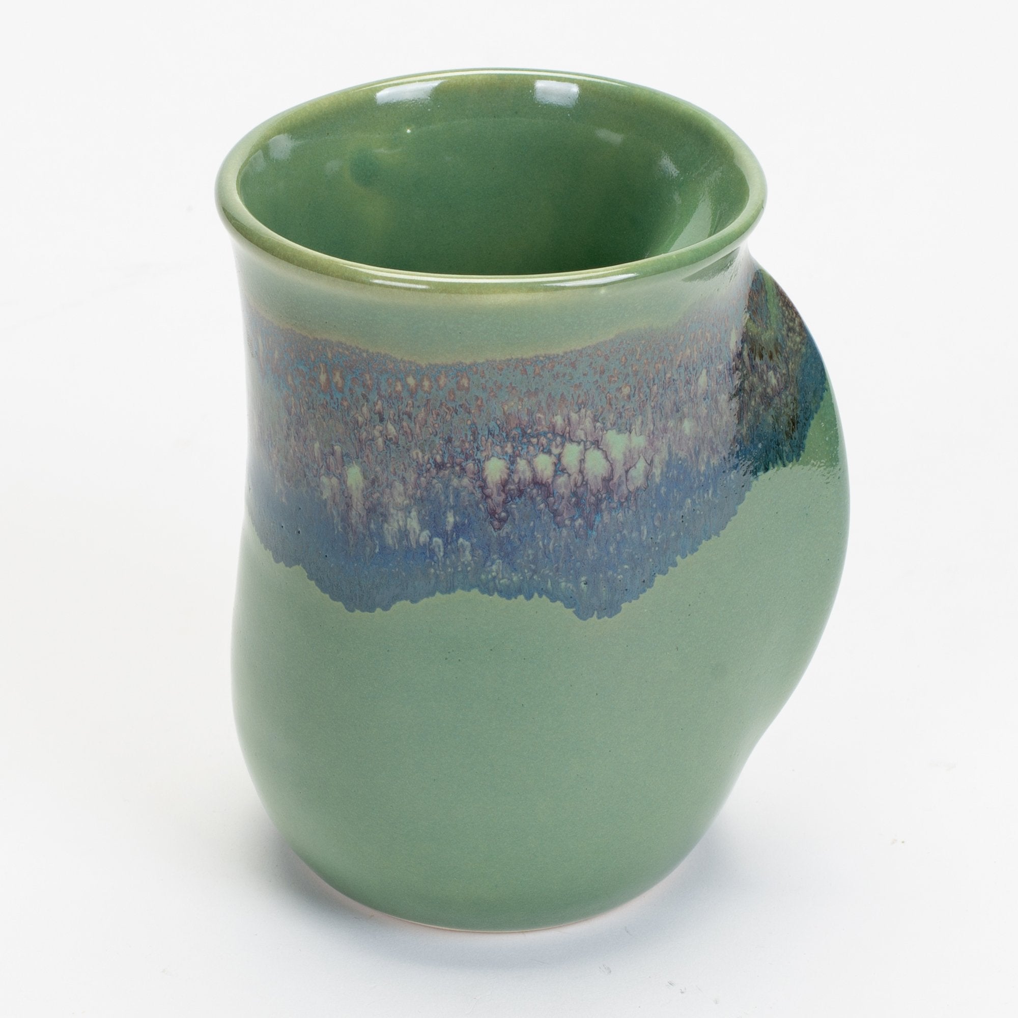 Clay In Motion Handwarmer Mug - Left Hand (Misty Green)