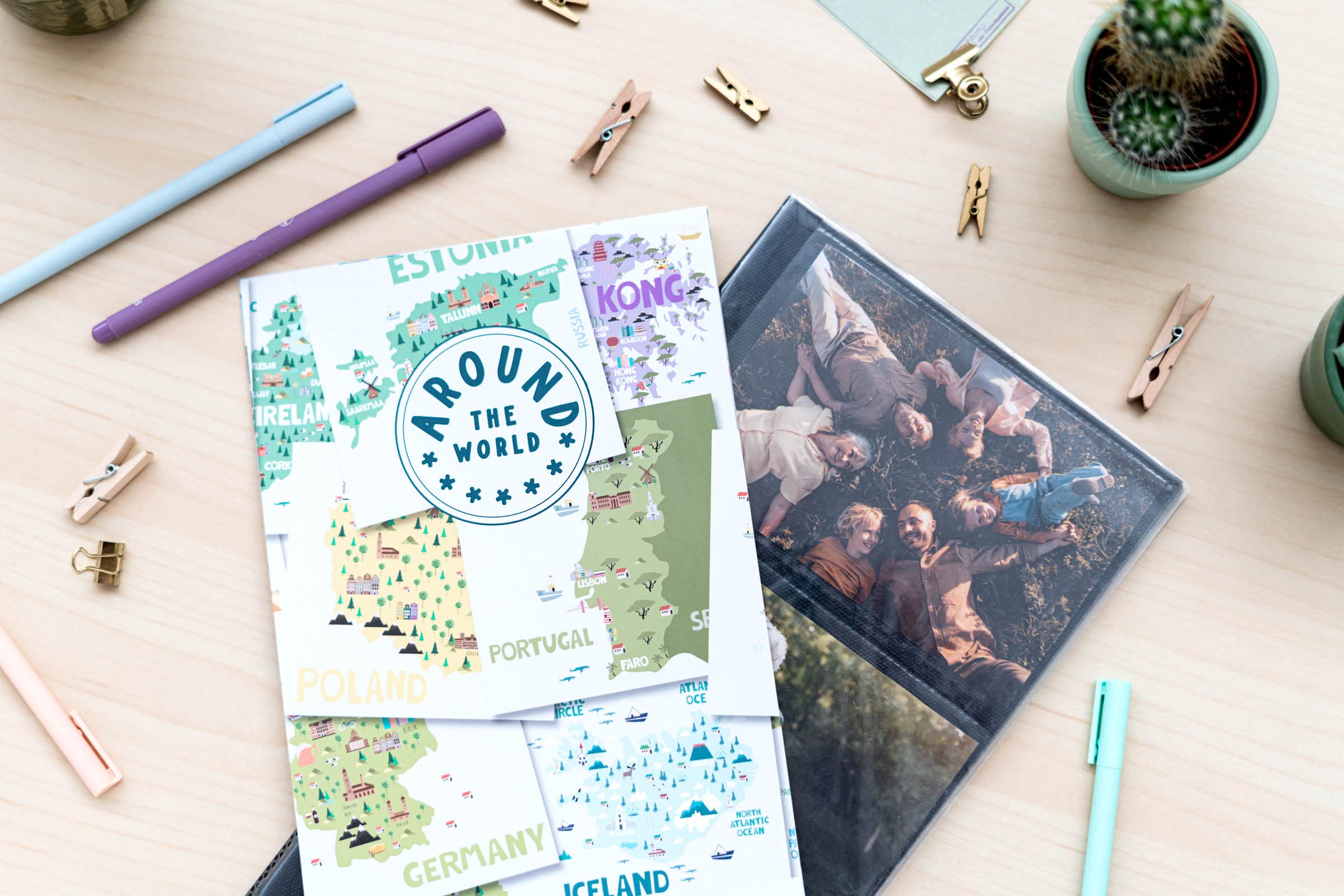 grupo Erik Official Around The World Photo Album - 6x4 Photo Album  10x15 cm - Family Photo Album 96 Pockets - Friend gifts - Travel gifts - Photo Albums 6x4 96 photos - Photo Album Slip In
