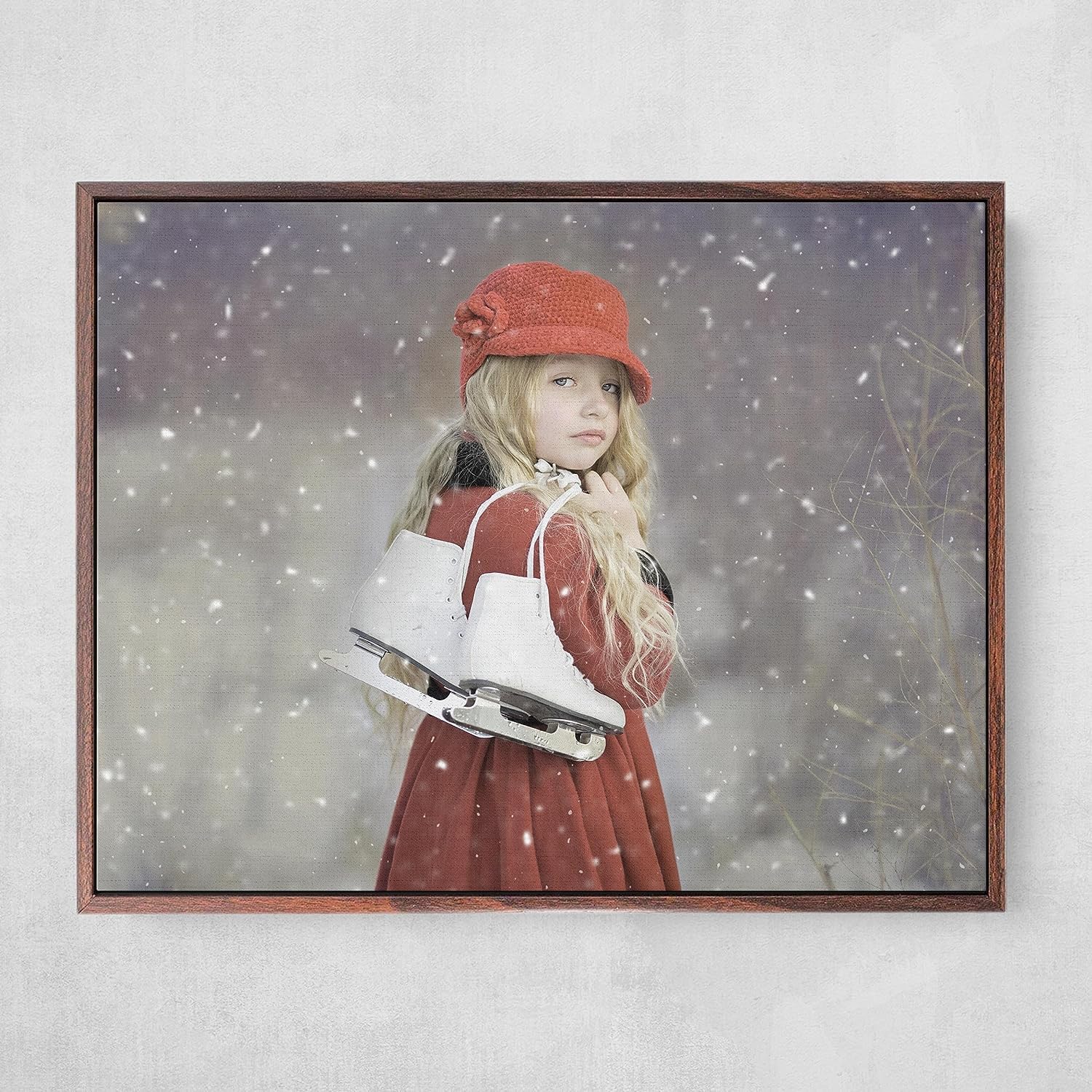 Personalized Custom Canvas Prints: Photo On Canvas (Dark Brown 24X36) Transform Your Photos Into Stunning Framed Wall Art Digita