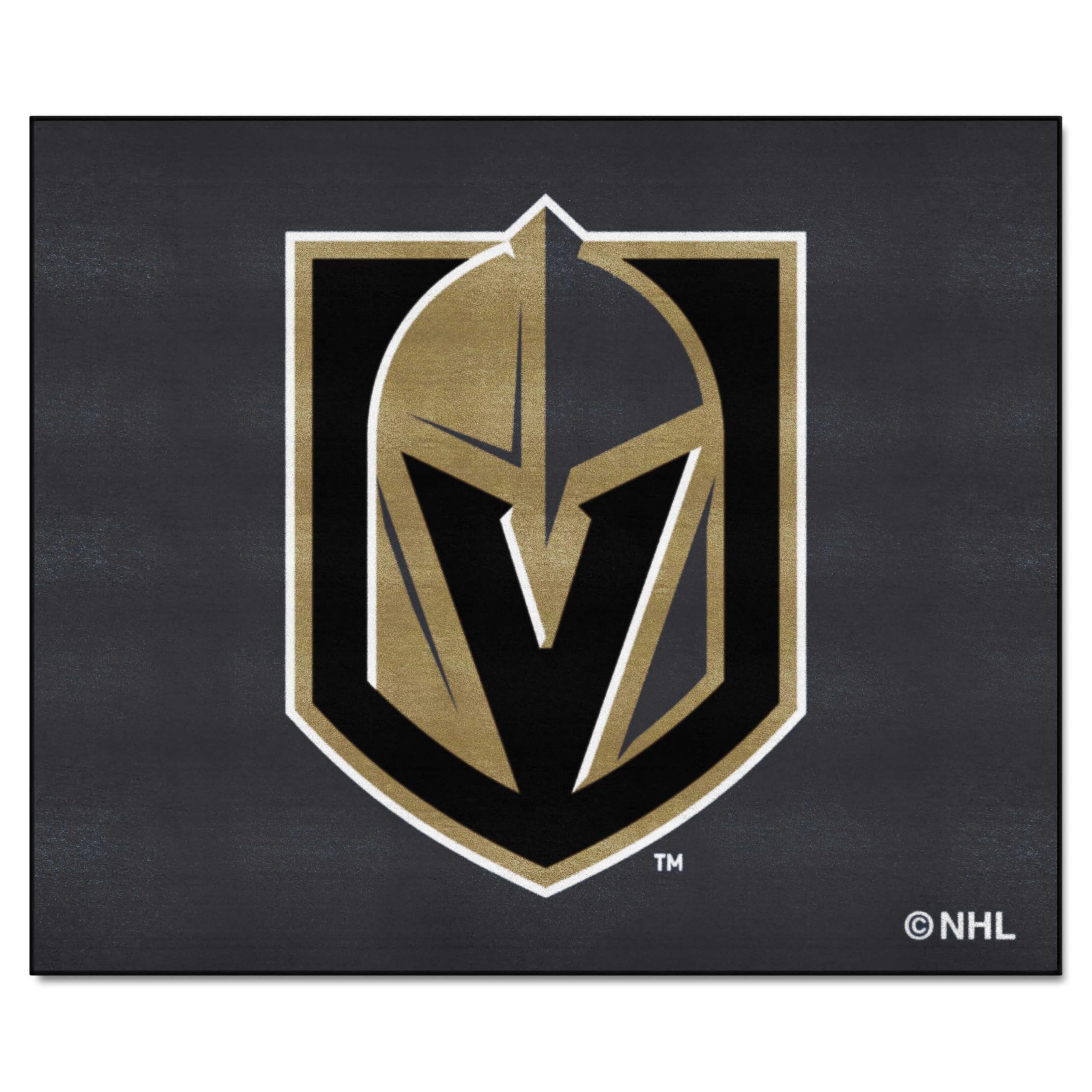 FANMATS 22893 Vegas Golden Knights Tailgater Rug - 5ft. x 6ft. Sports Fan Area Rug, Home Decor Rug and Tailgating Mat