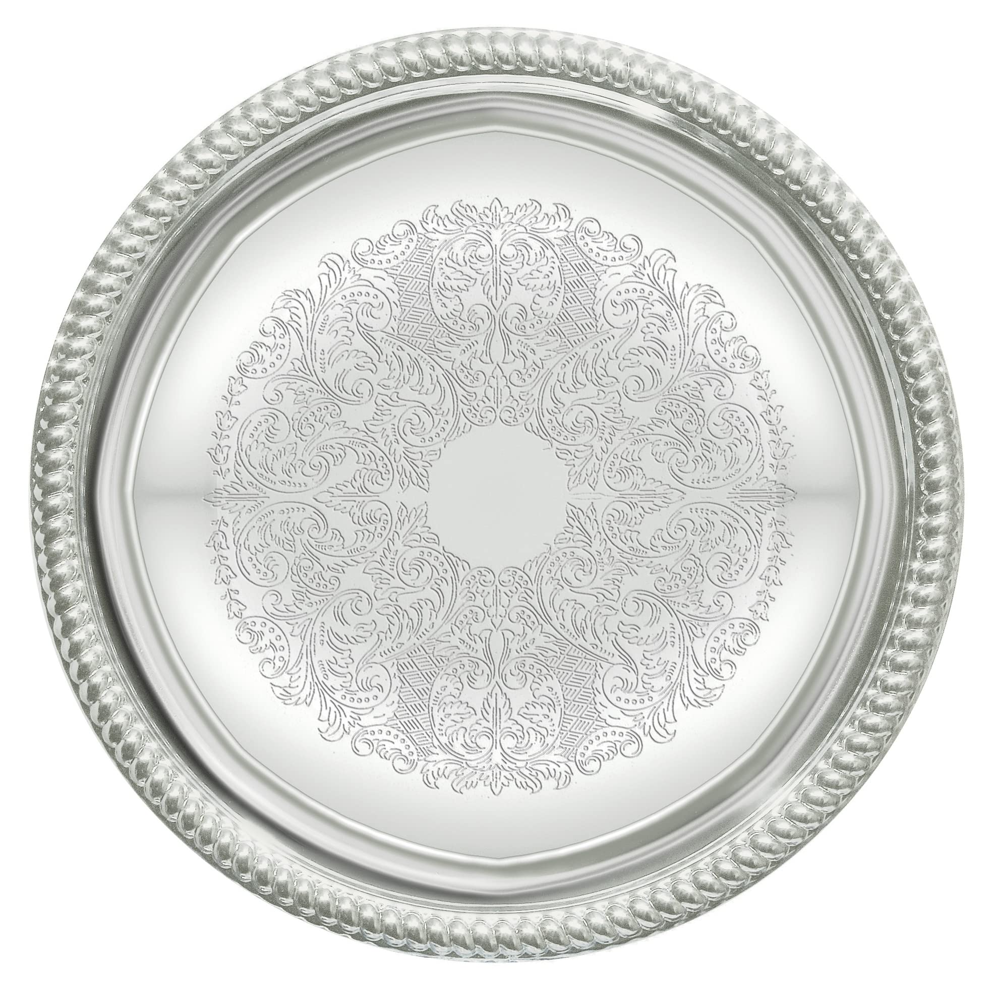 Winco CMT14 Round Tray, 14Inch, Chrome,Medium
