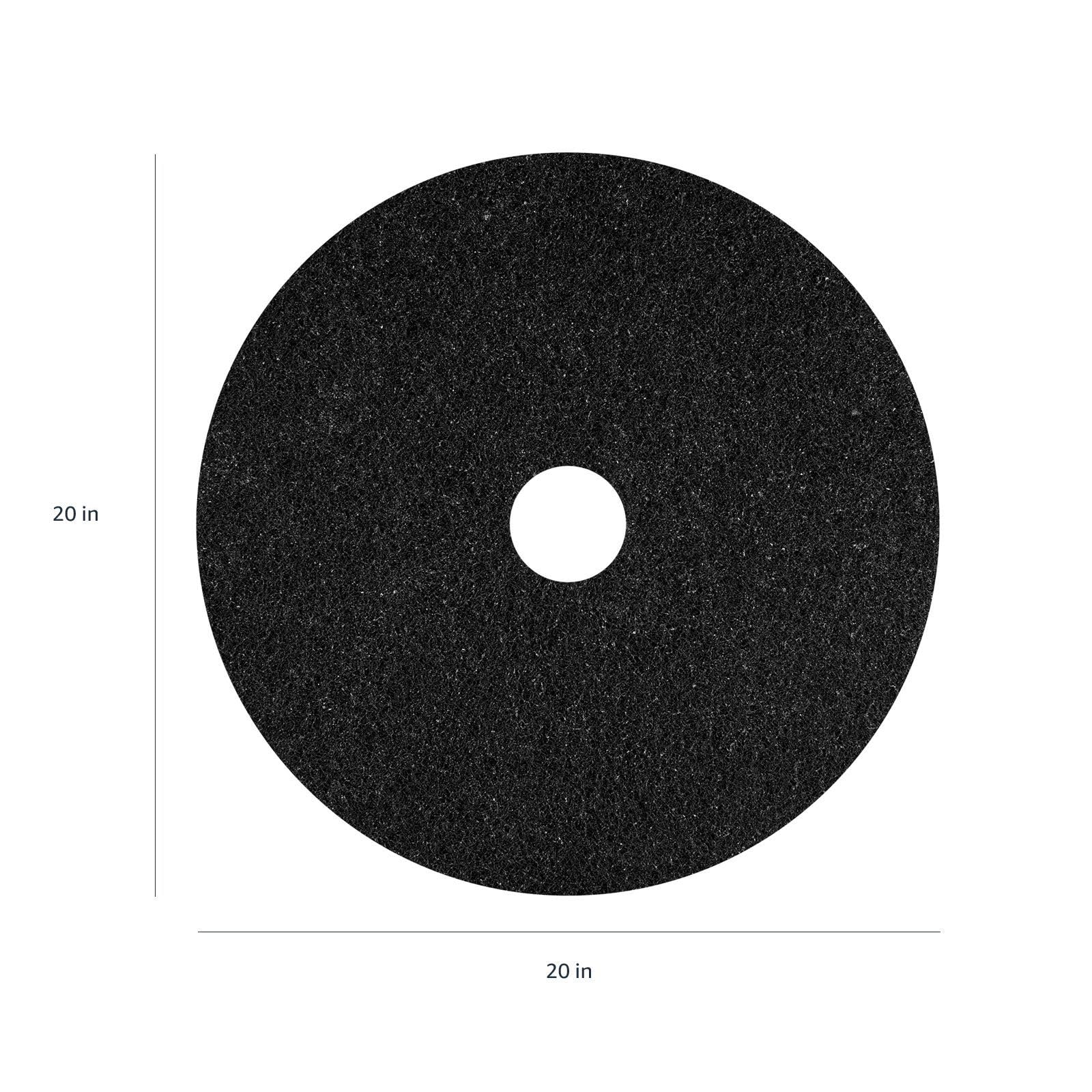 Americo 400120 Stripping Pads, 20-Inch Diameter, Black, 5/Ct
