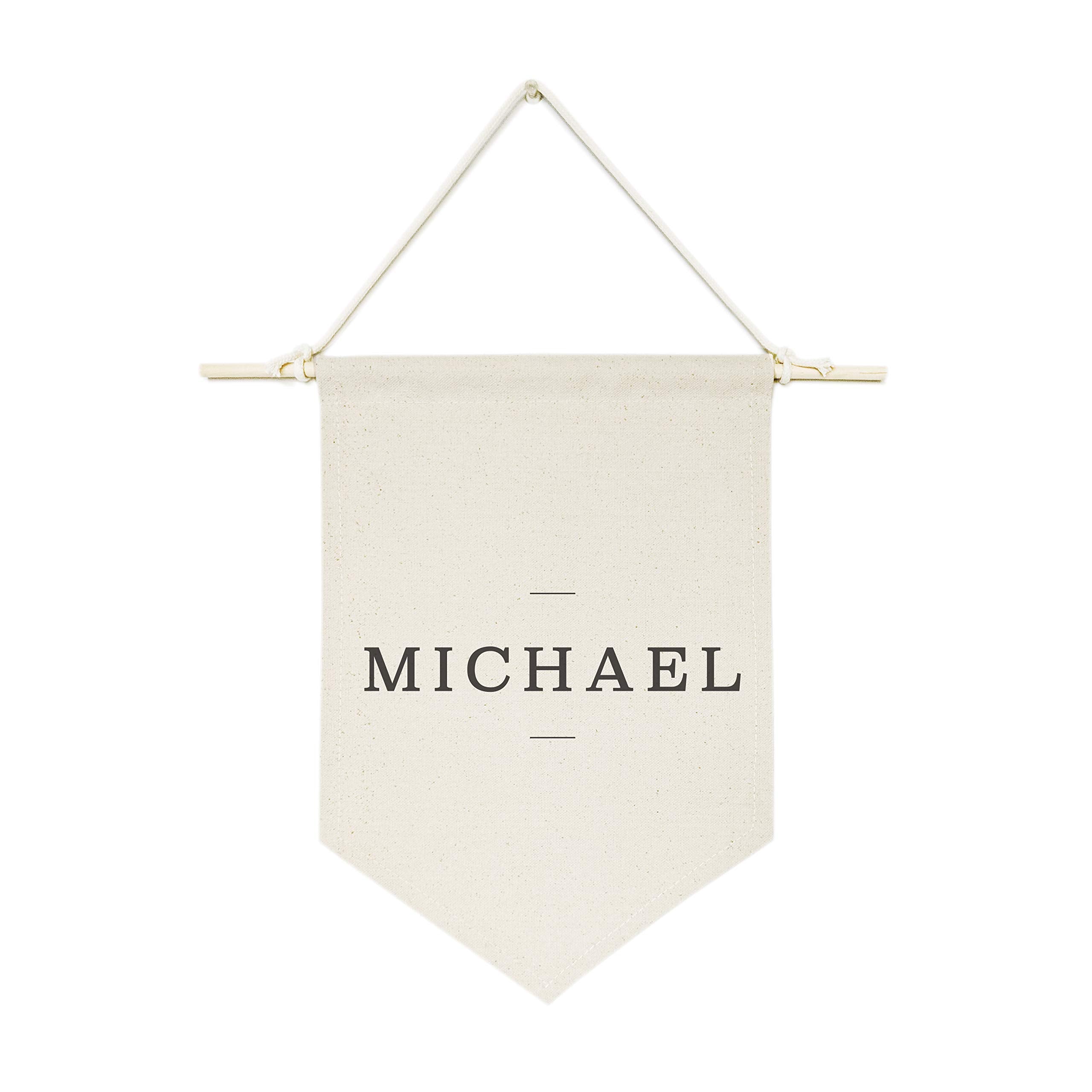 The Cotton & Canvas Co. Personalized Modern Name Hanging Wall Canvas Banner, Wall Art, Home And Bedroom Decor