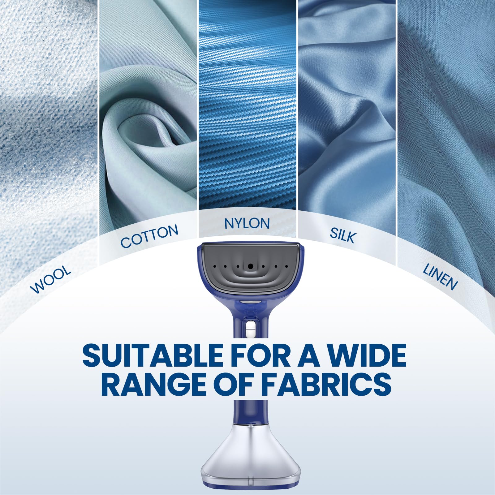 Chrinomee Steamer For Clothes, Handheld Steamer With Wet&Dry Ironing Modes, 20 Sec Fast Heat-Up, 3000W Detachable Water Tank Wit