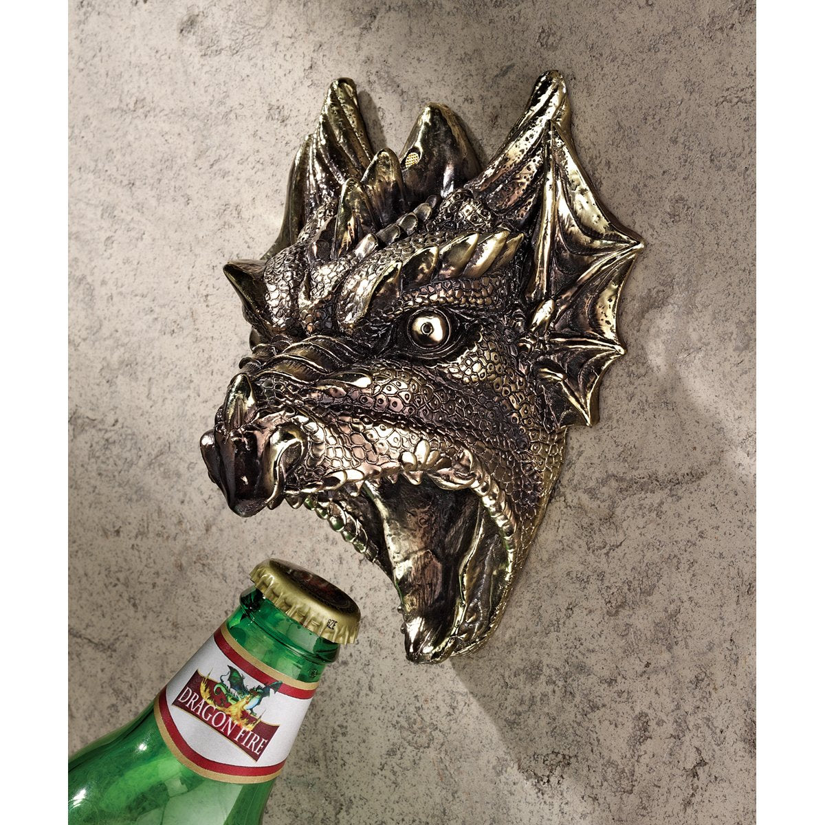 Design Toscano Gothic Dragon Bottle Opener, Silver