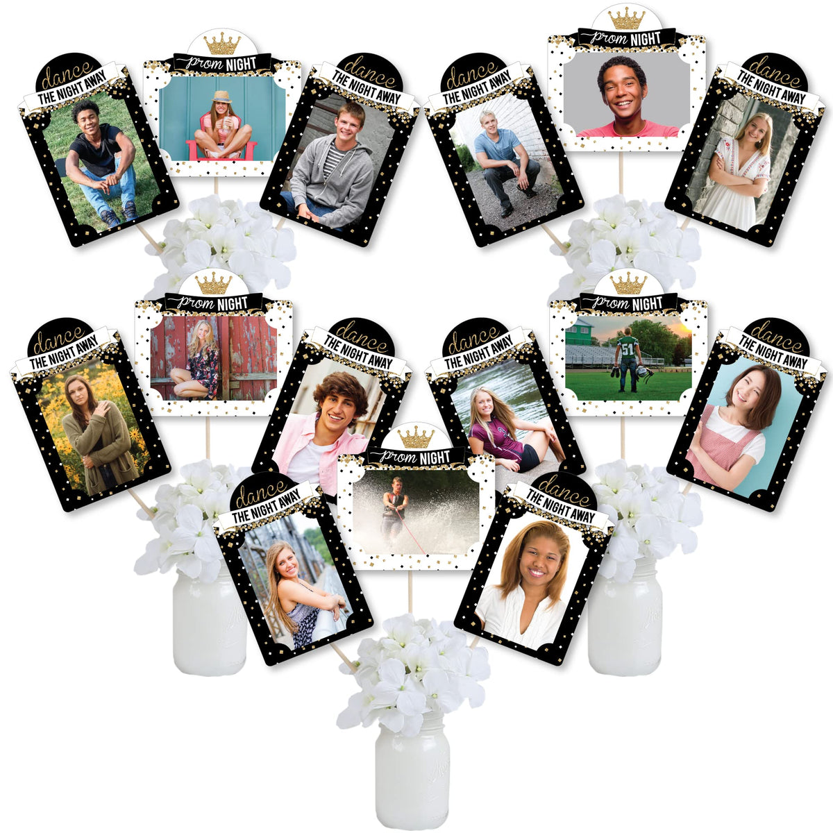 Big Dot Of Happiness Prom - Prom Night Party Picture Centerpiece Sticks - Photo Table Toppers - 15 Pieces