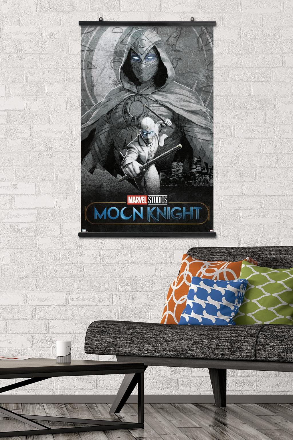 Trends International Marvel Moon Knight - Teaser Wall Poster, 22.375'' X 34'', Poster & Clip Bundle
