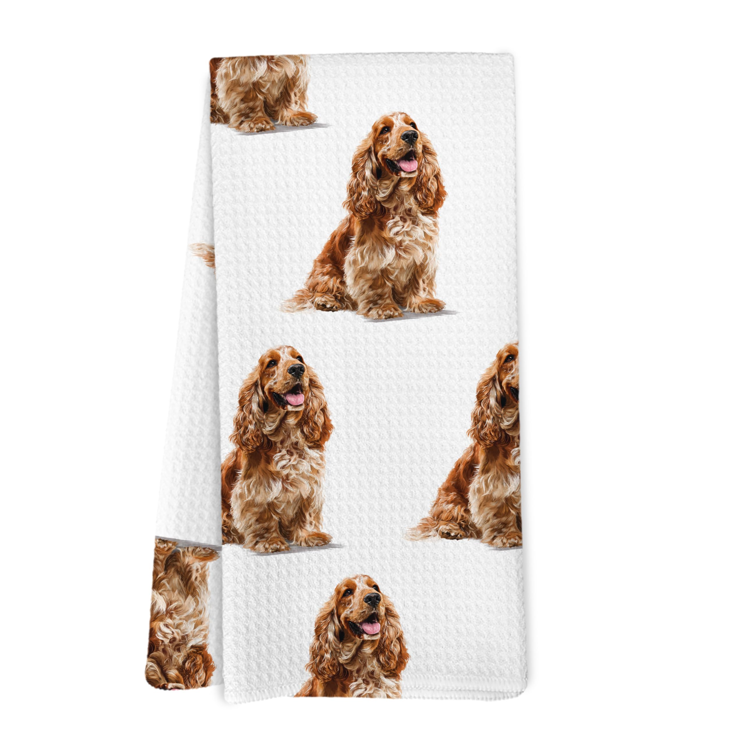 Yorhifa Cocker Spaniel Gifts Kitchen Towels, Cocker Spaniel Dog Gifts for Women Men Dish Tea Towels for Kitchen Bathroom Decor, 
