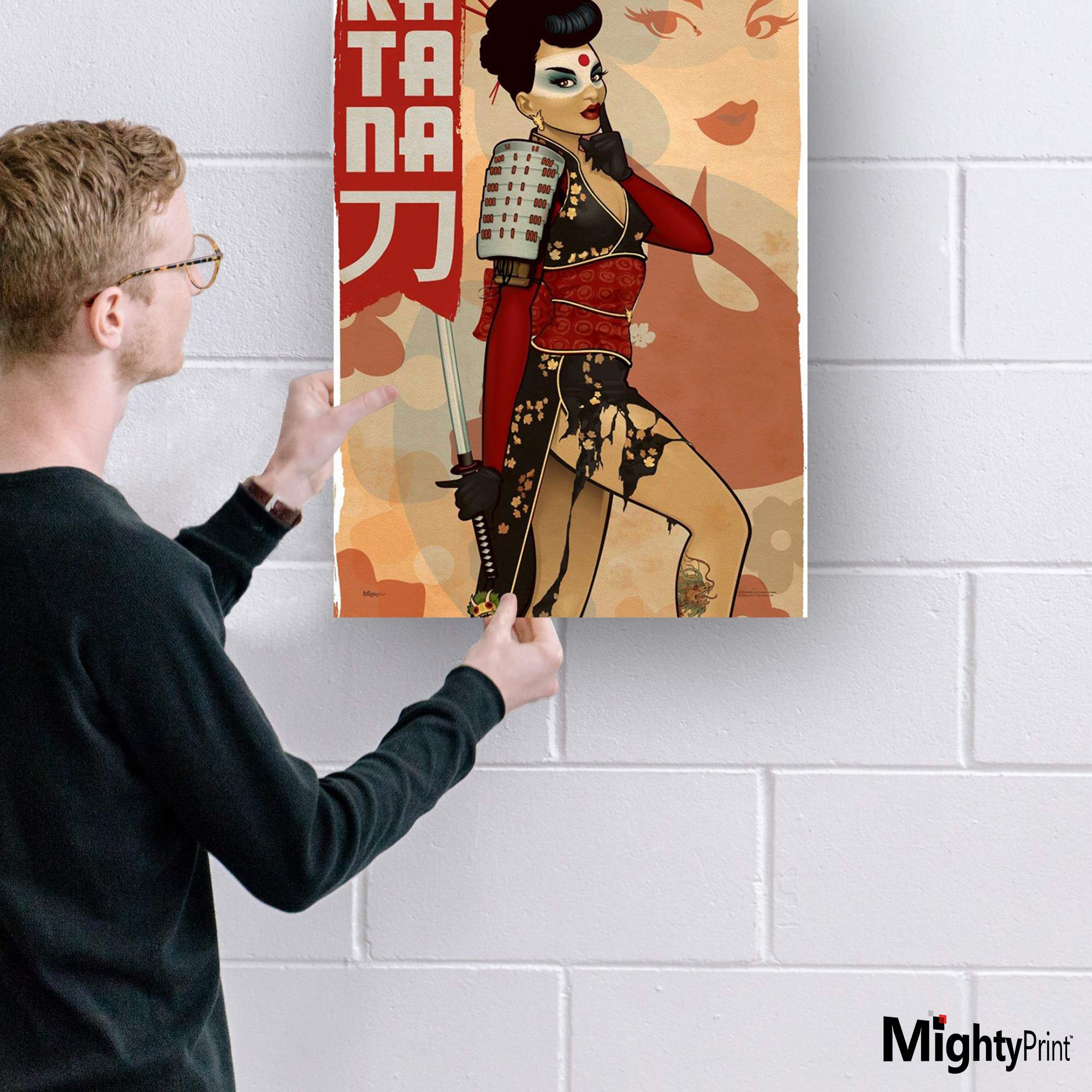 Mightyprint Dc Comics - Bombshell Katana - Justice League - Durable 17    X 24 Wall Art - Not Made Of Paper - Officially License