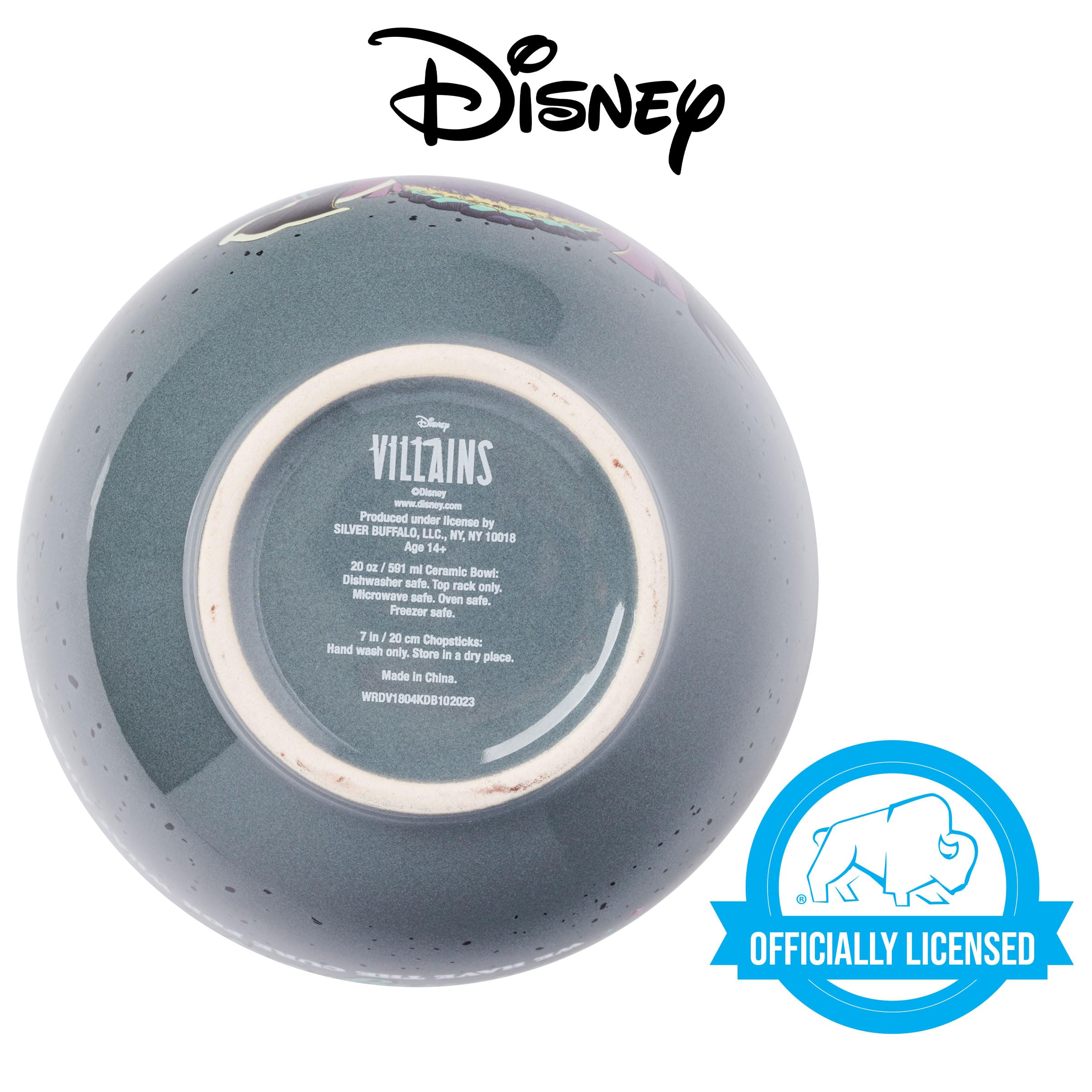 Silver Buffalo Disney Villains Featuring Ursula, Evil Queen, And Yzma Cooking Up Trouble Ceramic Ramen Noodle Rice Bowl With Cho