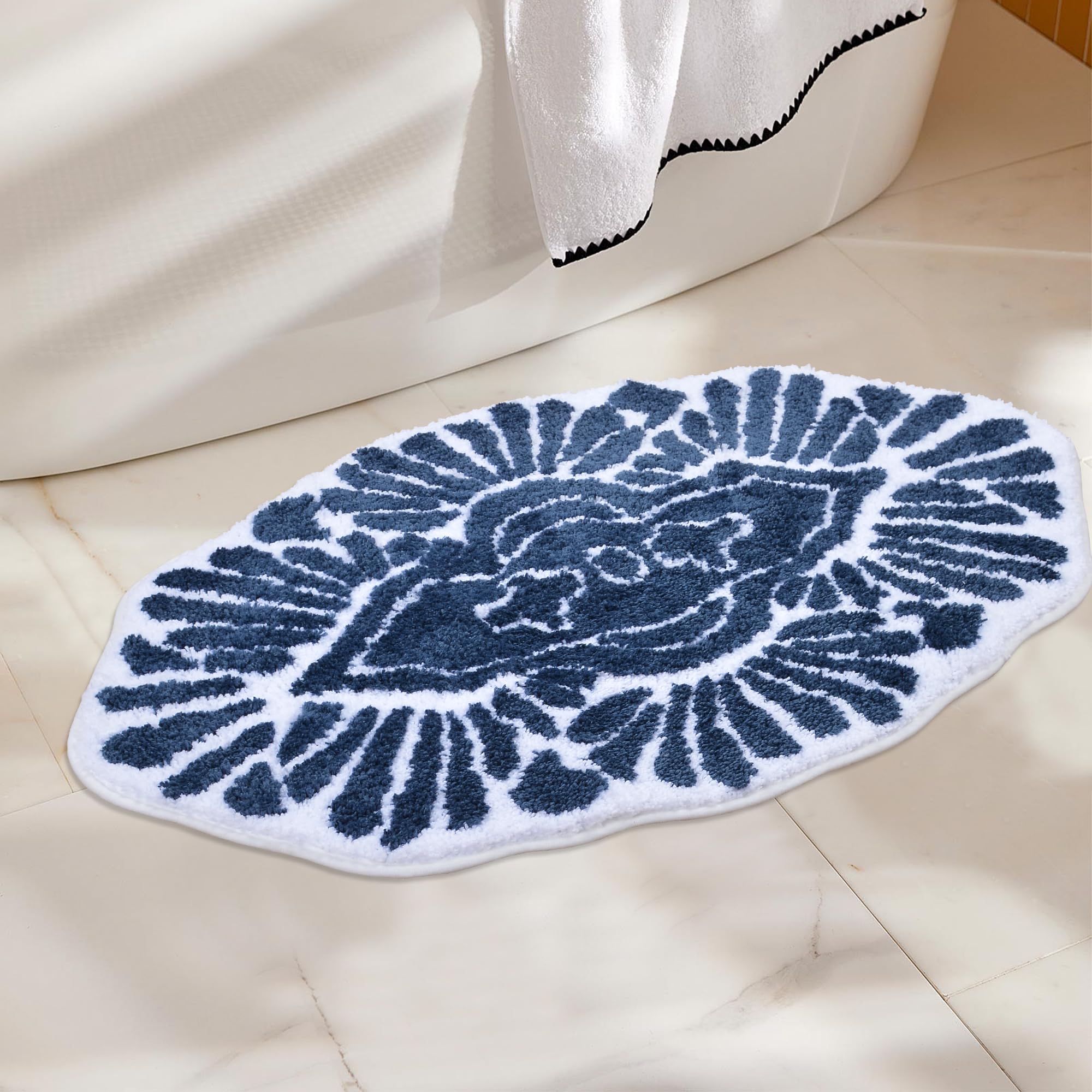 Zeeinx Boho Bathroom Rugs Non Slip Absorbent Bath Mats For Bathroom Vintage Bathroom Rugs Machine Washable Carpet For Bathroom S