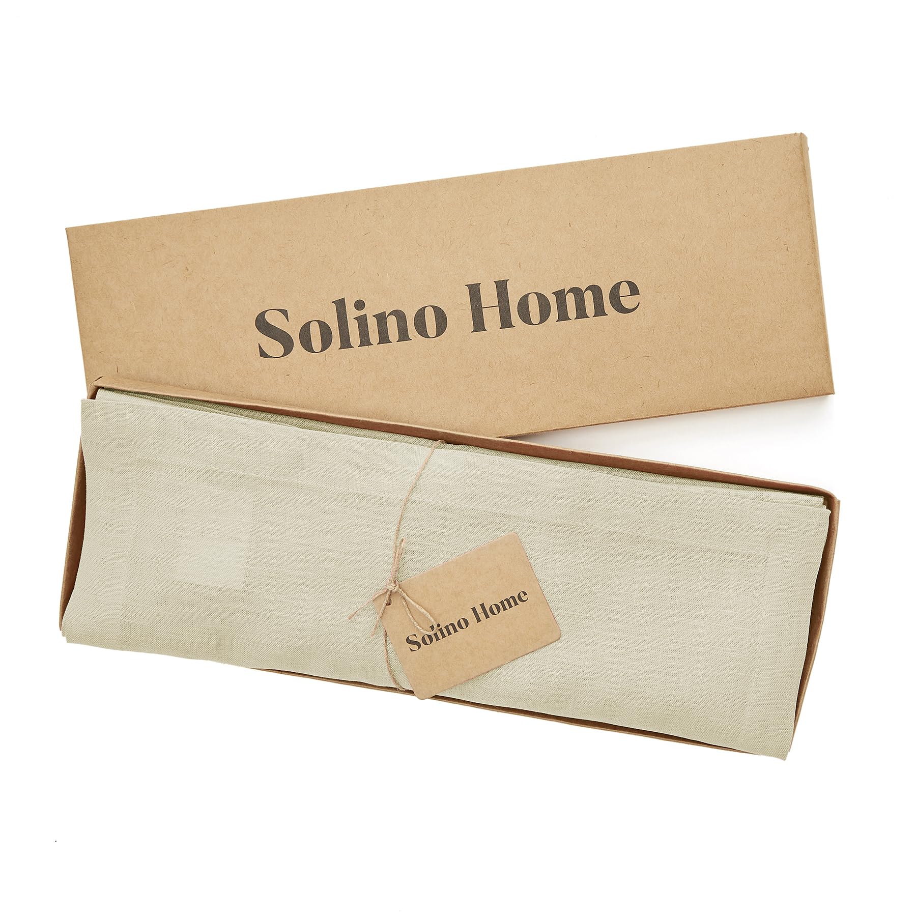 Solino Home Linen Placemats 19'' L X 14'' W Inch - 100% Pure Linen Birch Cloth Placemats Set Of 4 - Fete, Washable Fabric Place