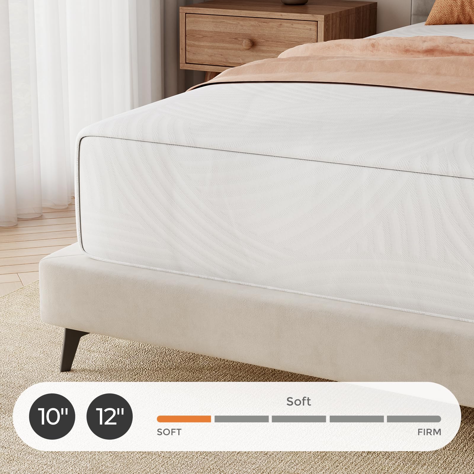 Sweetnight King Size Mattress, 12 Inch King Memory Foam Mattress In A Box For Pressure Relief & Motion Isolation, Certipur-Us Ce