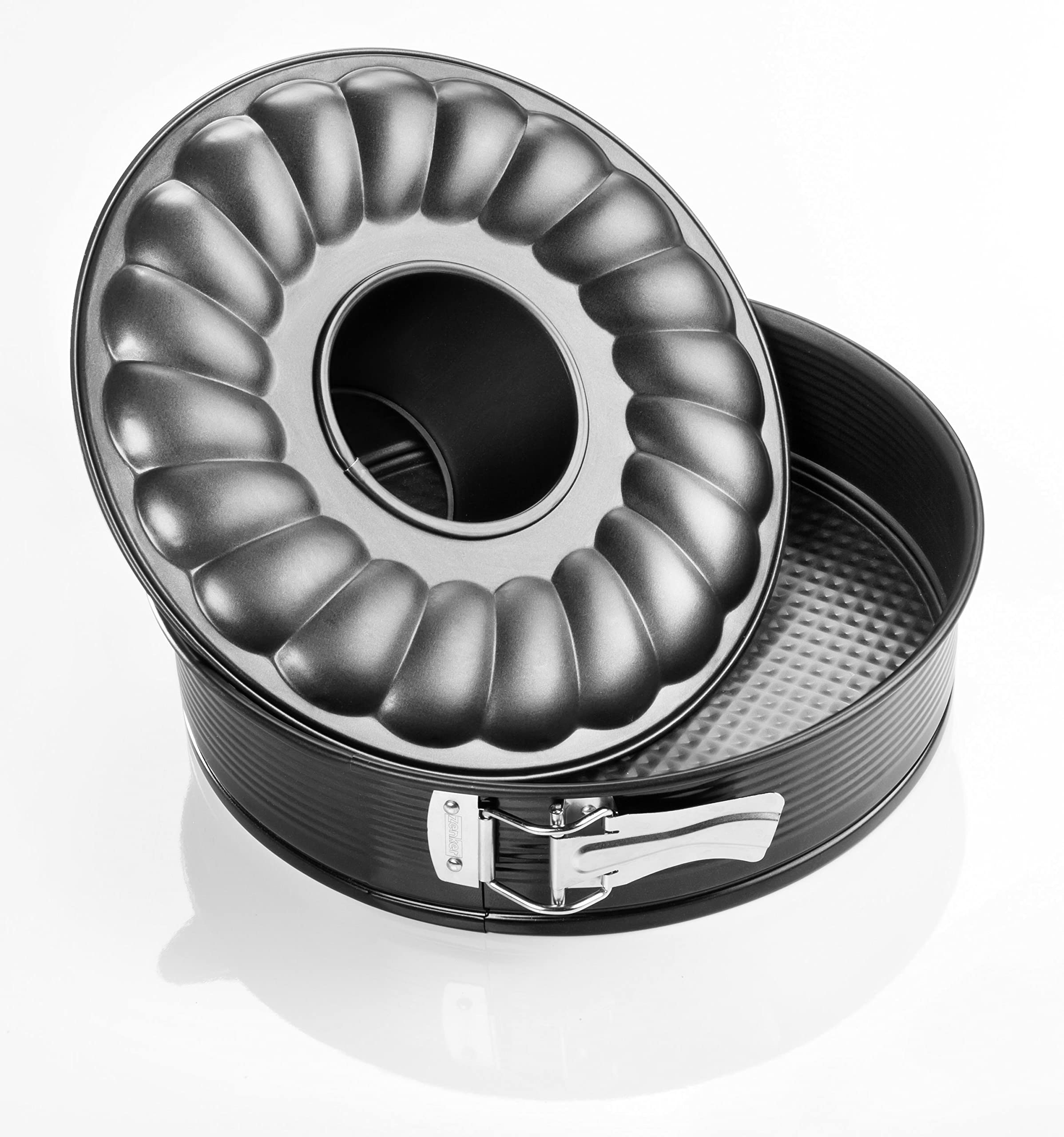 Zenker 6506 Springform With Flat And Tubular Base, Black/Metallic, 7.09''
