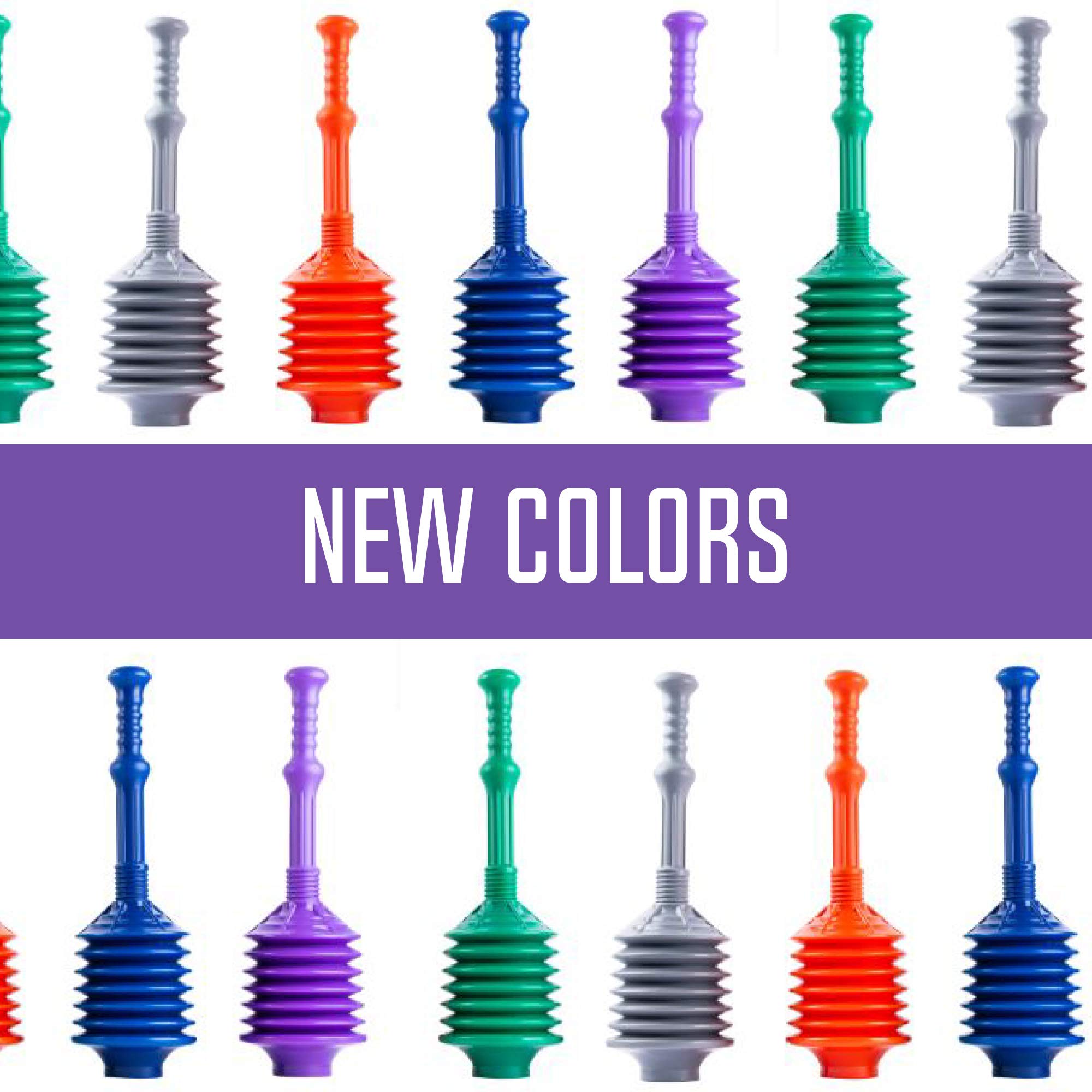 Js Jackson Supplies Professional Bellows Accordion Toilet Plunger, Thrust Plunge Removes Heavy Duty Clogs From Clogged Bathroom