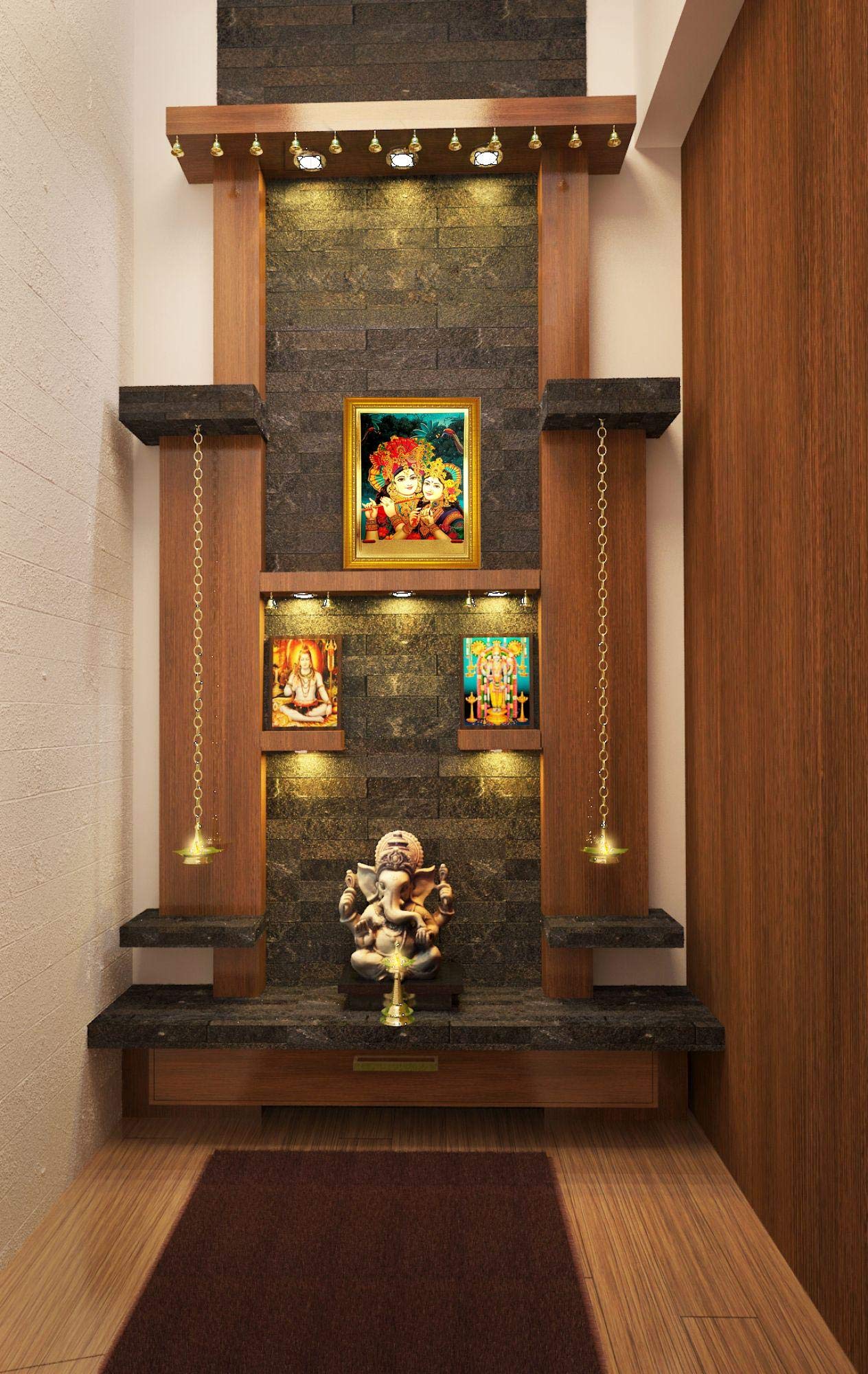 Ada Handicraft Hindu Lord Goddess God Photo For Pooja And Wall/Hindu Bhagwan Devi Devta Photo/God Poster (Pack Of Two)