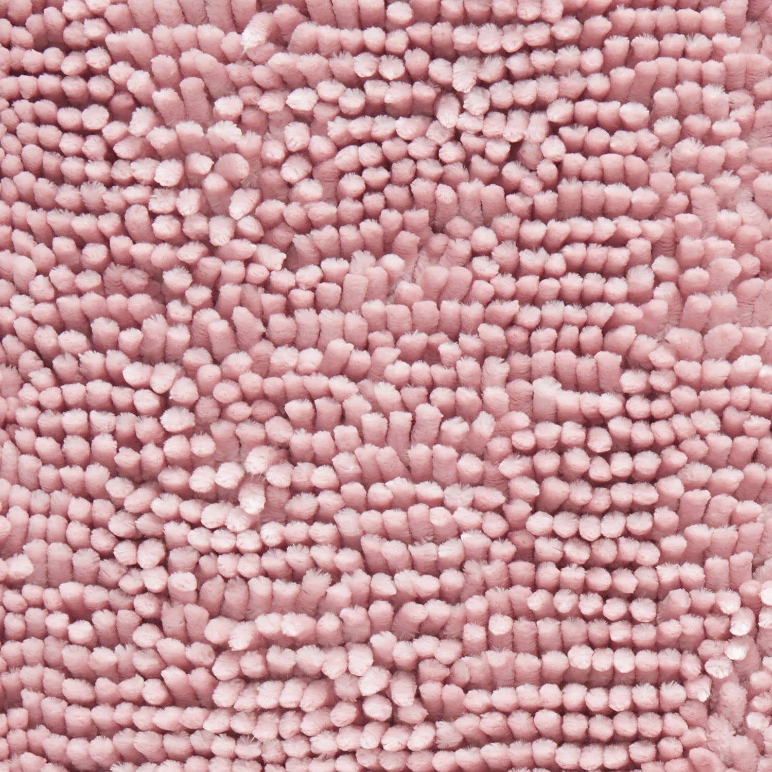 Sohome Spa Step Luxury Plush Chenille Shag Machine Washable Ultra Soft Standard Toilet Lid Cover 18.5''X19.6'' Blush